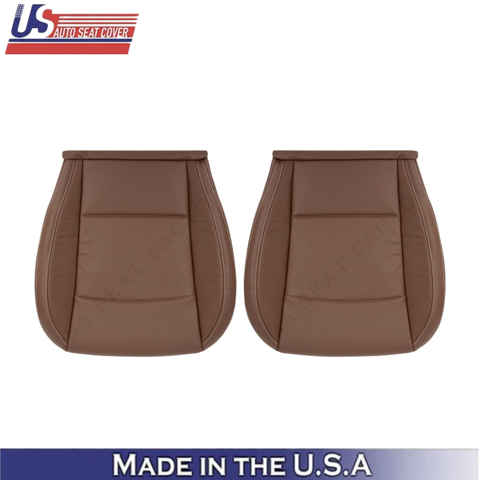 2015-2017 For Subaru Outback Leatherette Front Bottom Seat Covers Java Brown