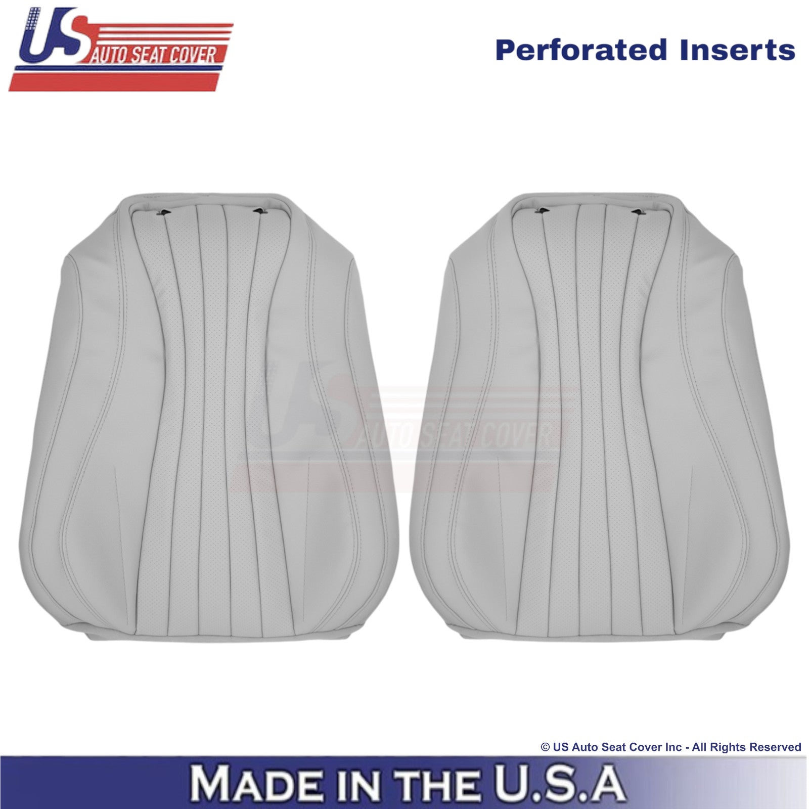 2021-2023 Fits Mercedes Benz E-Class Leatherette Front Top Seat Covers Gray