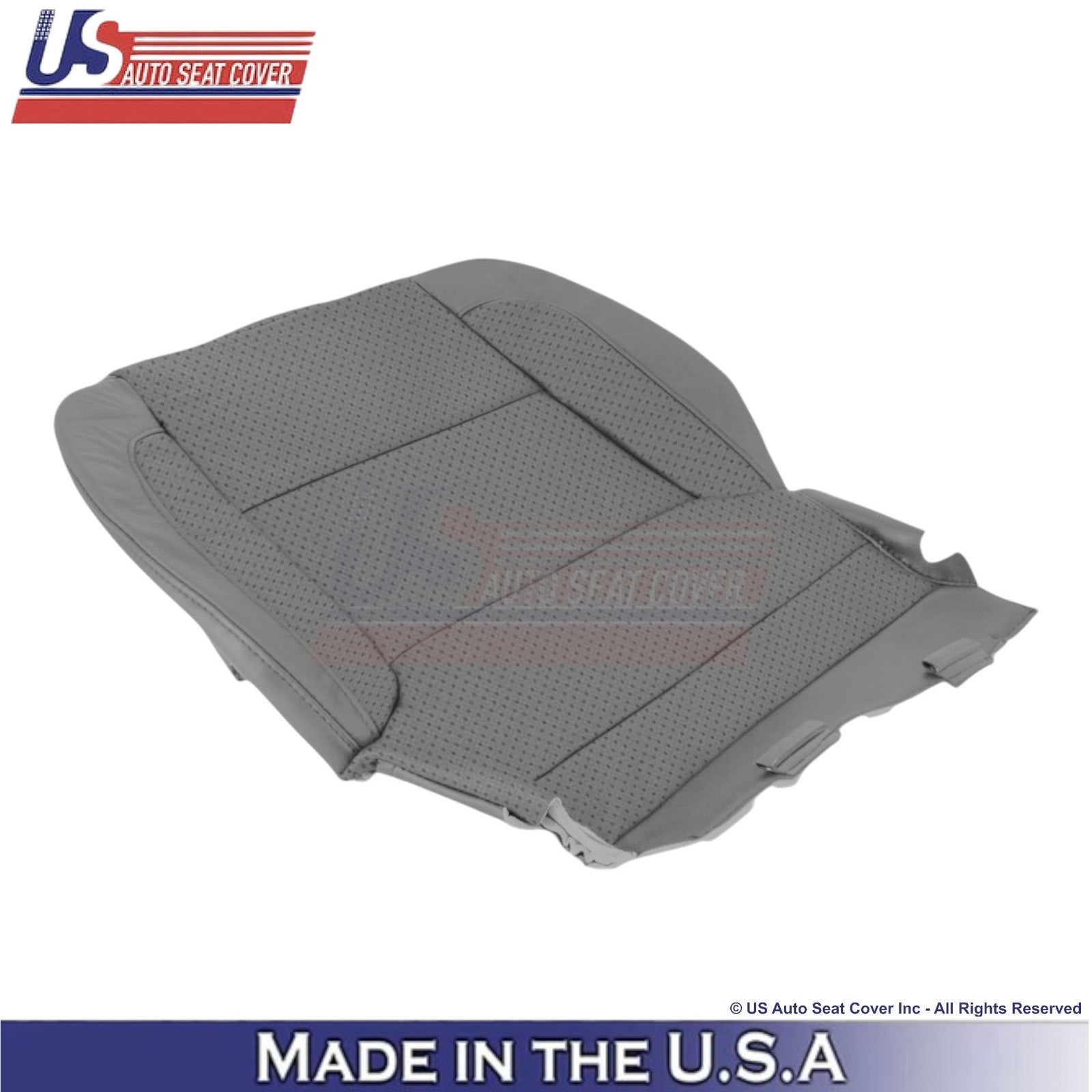 2014-2019 For Chevy Silverado 1500 LT Leatherette Perf Driver Bottom Cover Gray