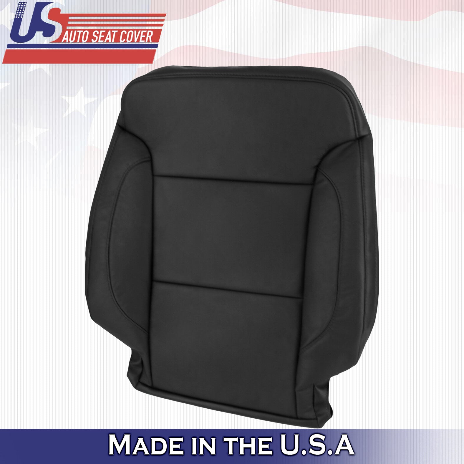 2019 For Chevy Suburban Driver & Passenger 2x Top Leather Seat Covers Black