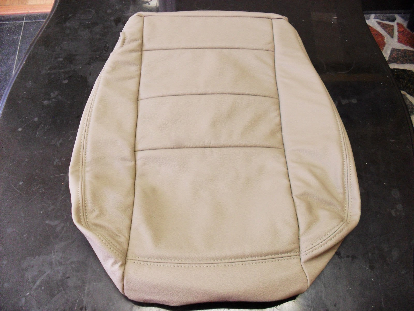 2002 2003 Ford F250 F350 Lariat Driver Bottom Leather Seat Cover TAN