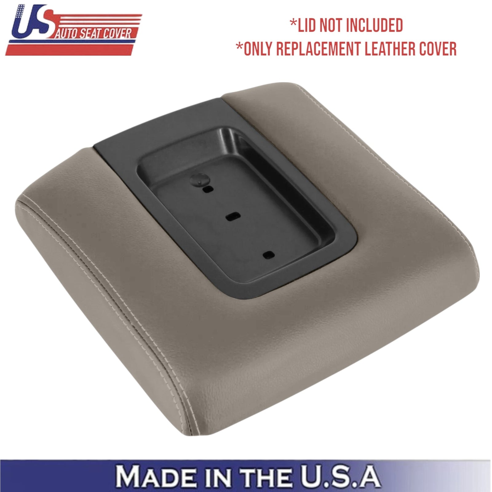 2014-2019 For Chevrolet Silverado Leather Center Console Lid Cover Dune (Tan)