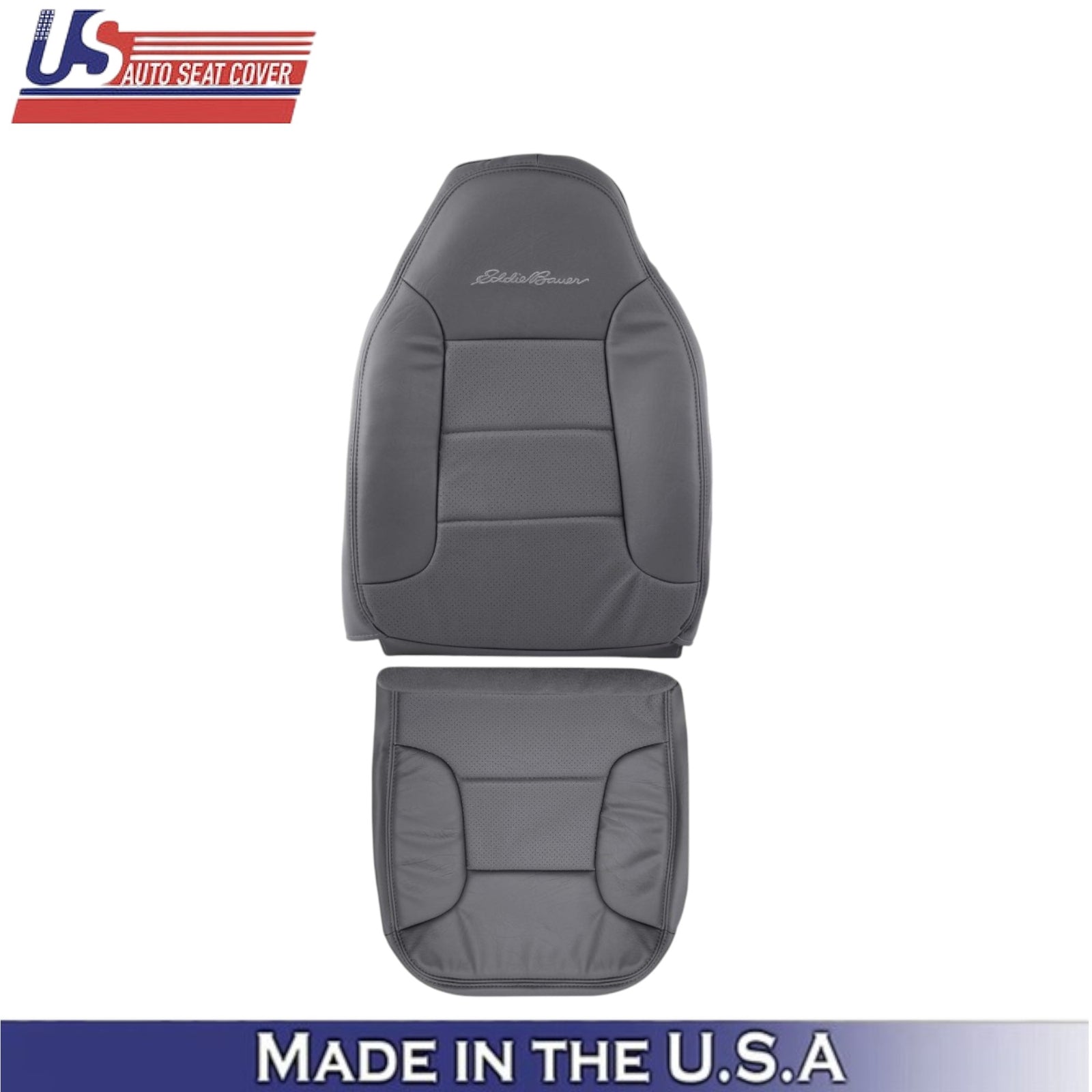 1992-1996 For Ford Bronco Eddie Bauer Leatherette Driver Side Covers Dark Gray