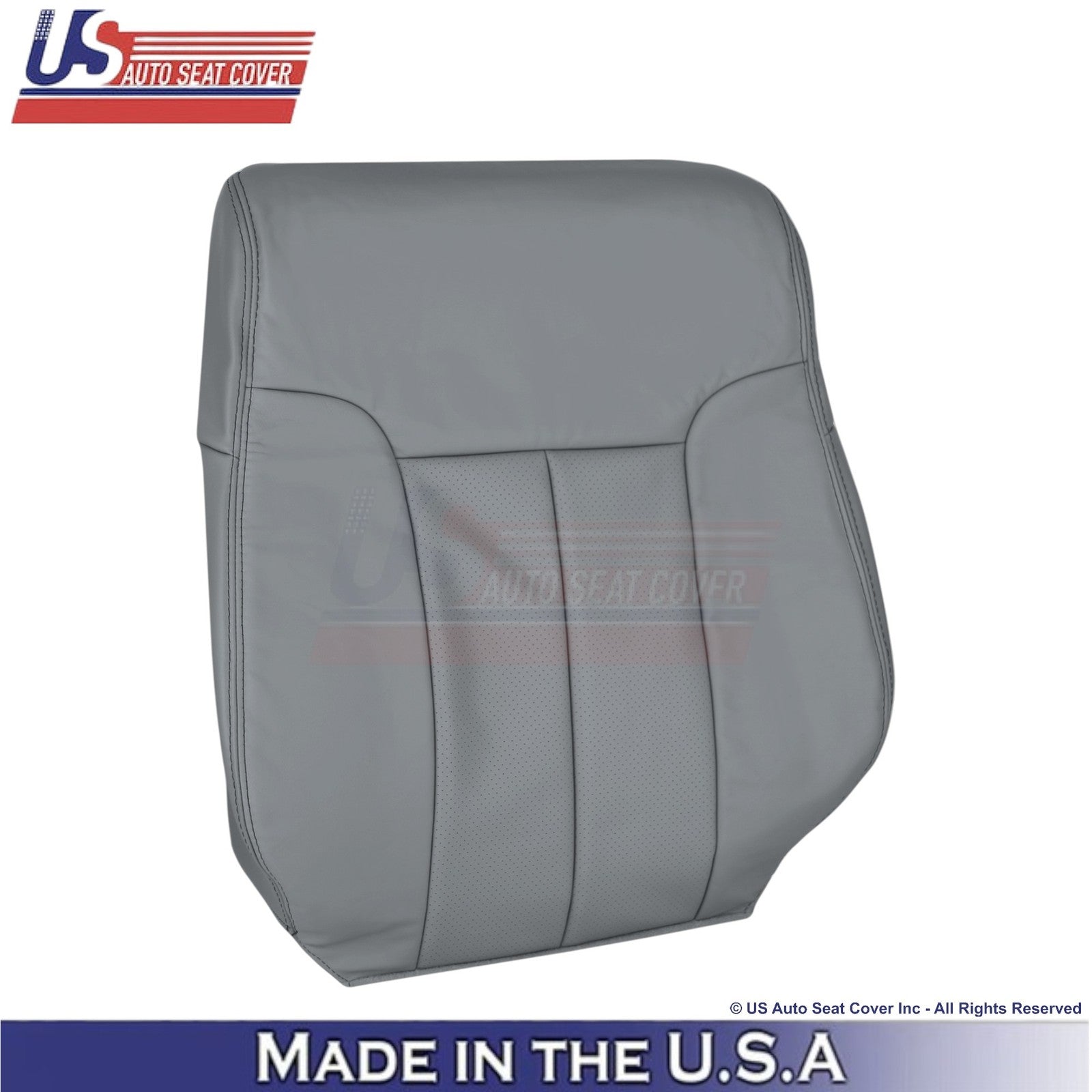 2011-2014 For Ford F150 Lariat Leatherette Perf Passenger Side Covers Steel Gray