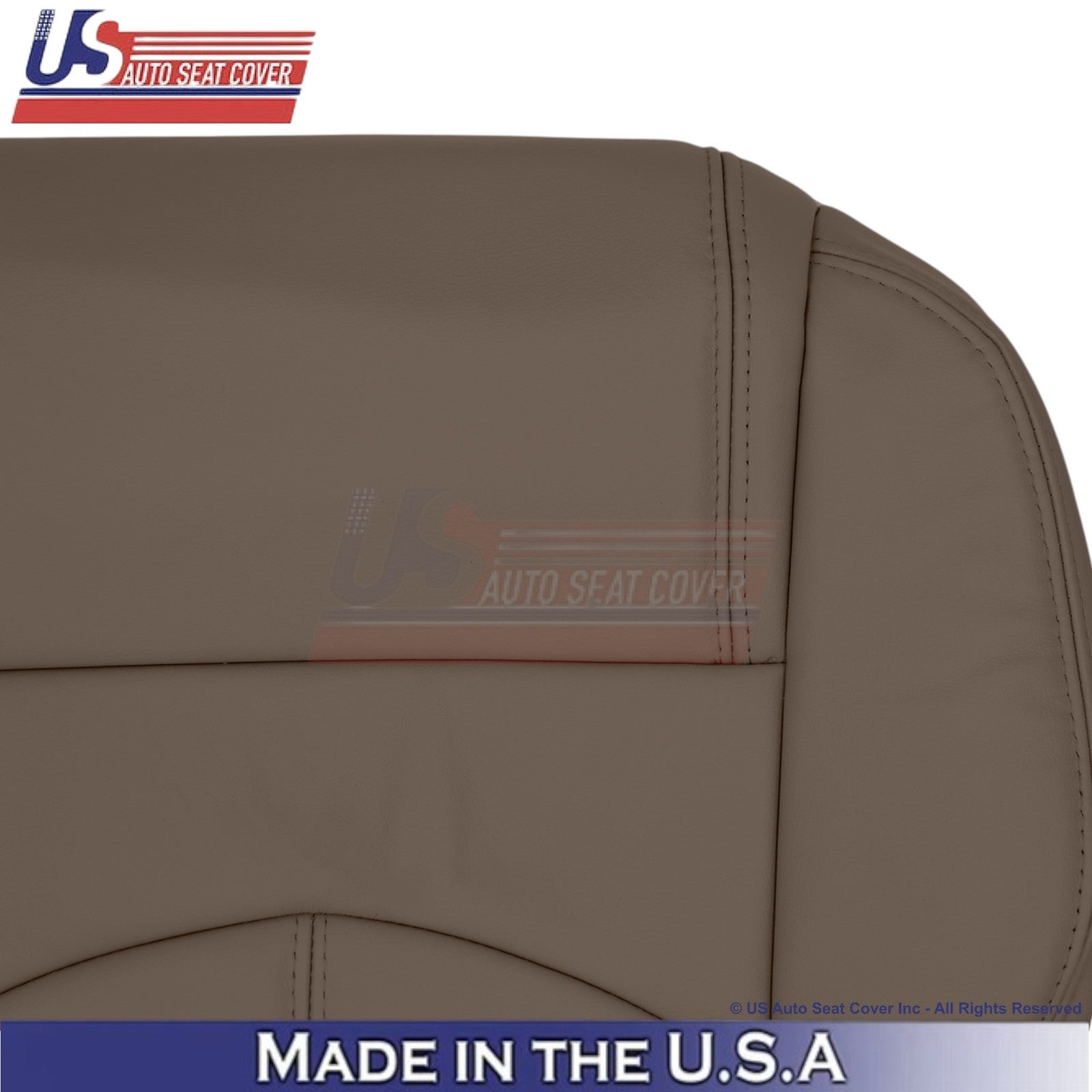 2013-2016 Fits GMC Acadia Leatherette Front Replacement Seat Covers Dk. Cashmere