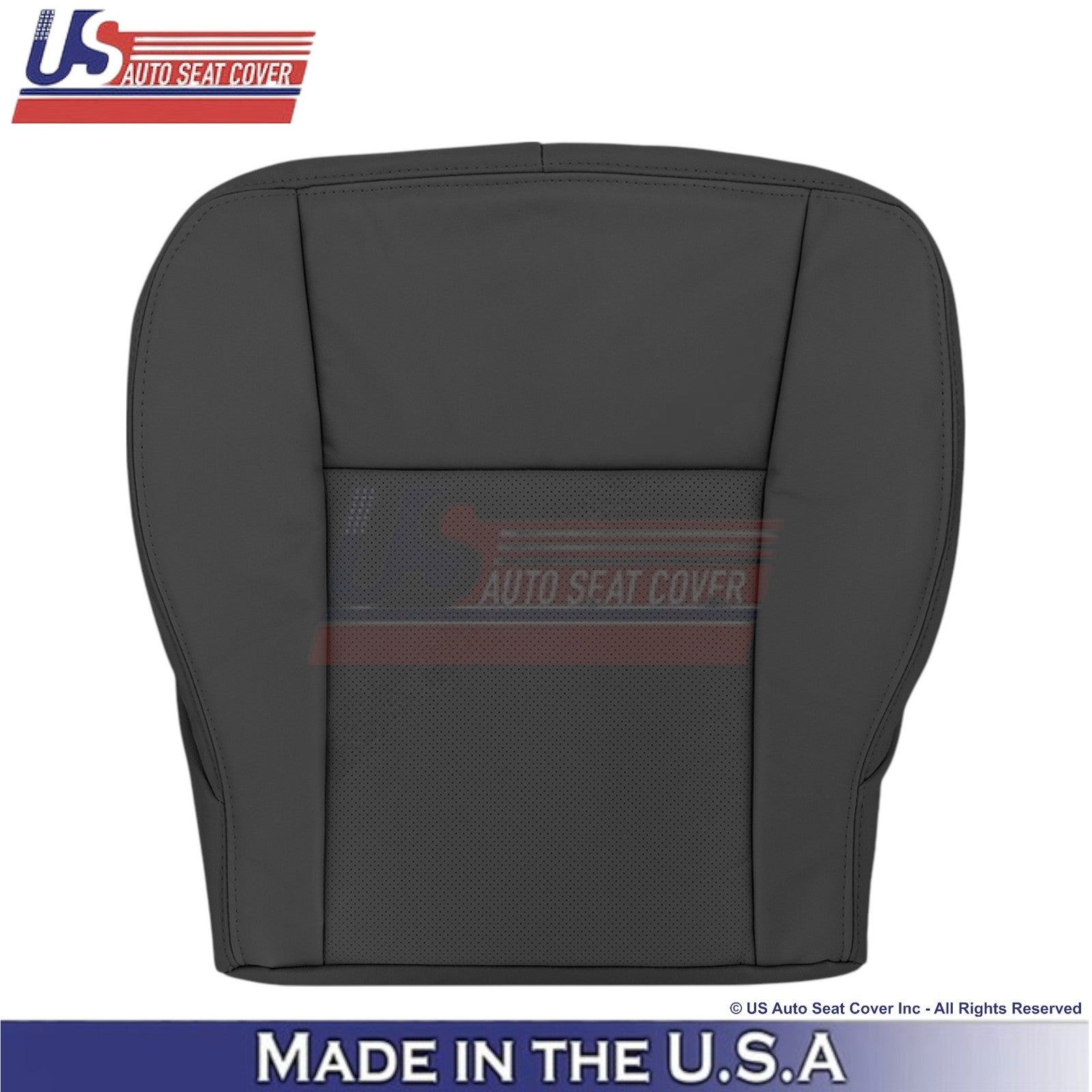 2003-2007 Fits Cadillac CTS Leather Driver Top & Bottom Replacement Covers Black