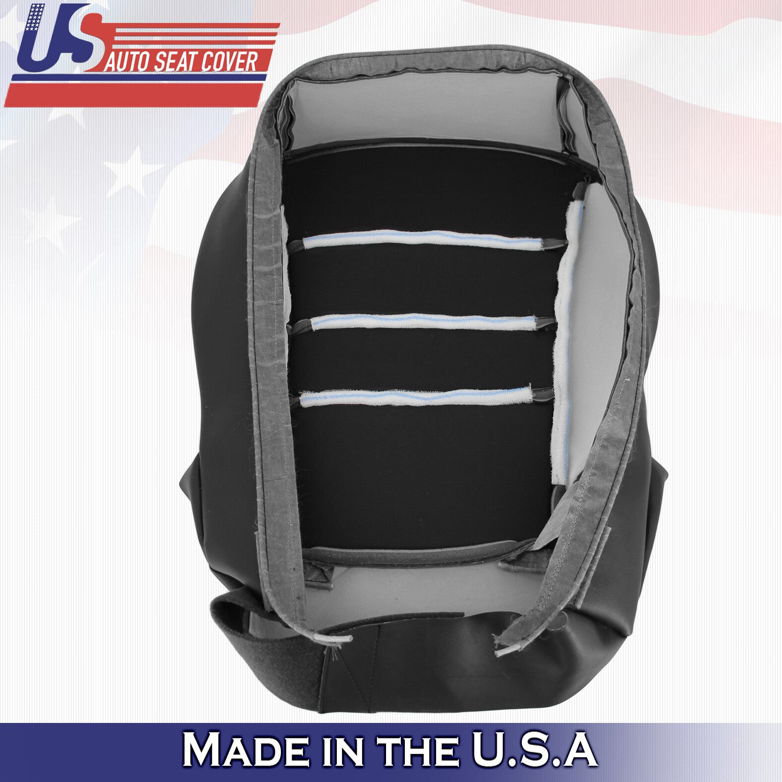 2005 to 2013 For Chevy Corvette C6 Driver Top &Bottom Leather Seat Covers Black