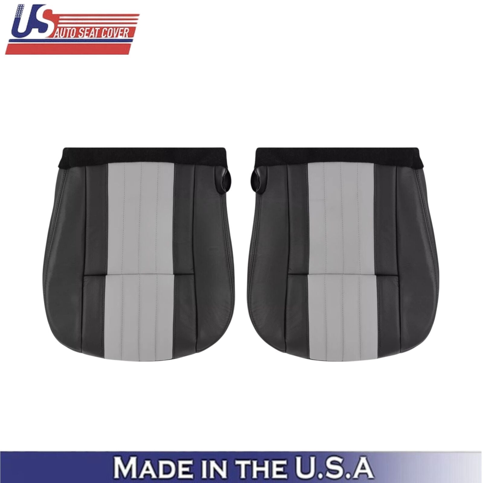 2003 For Ford F150 Harley Davidson Leatherette Front Bottom Covers Black/Gray
