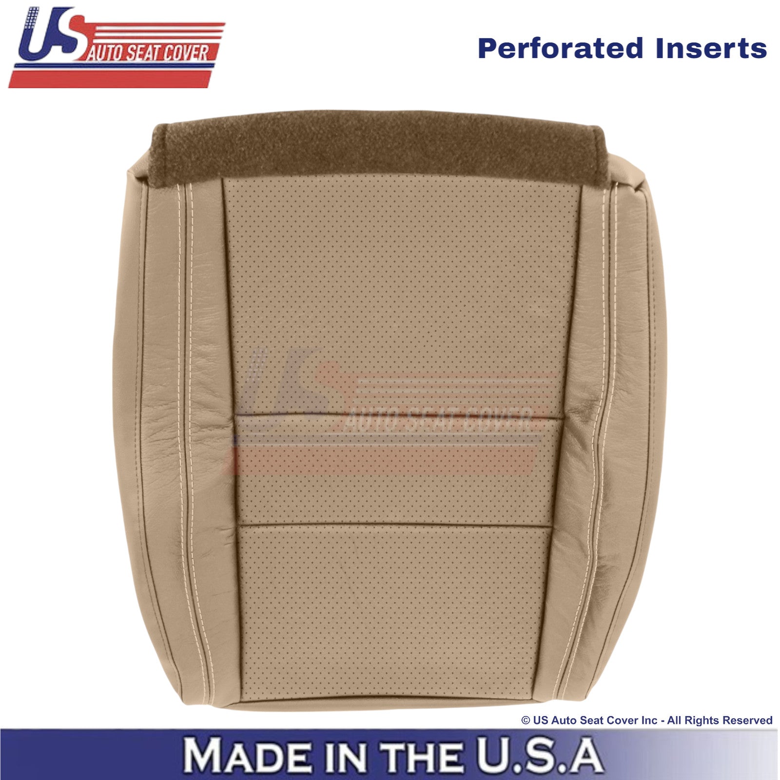 2011-2017 For Dodge Durango Genuine Leather Front Passenger Seat Covers Tan