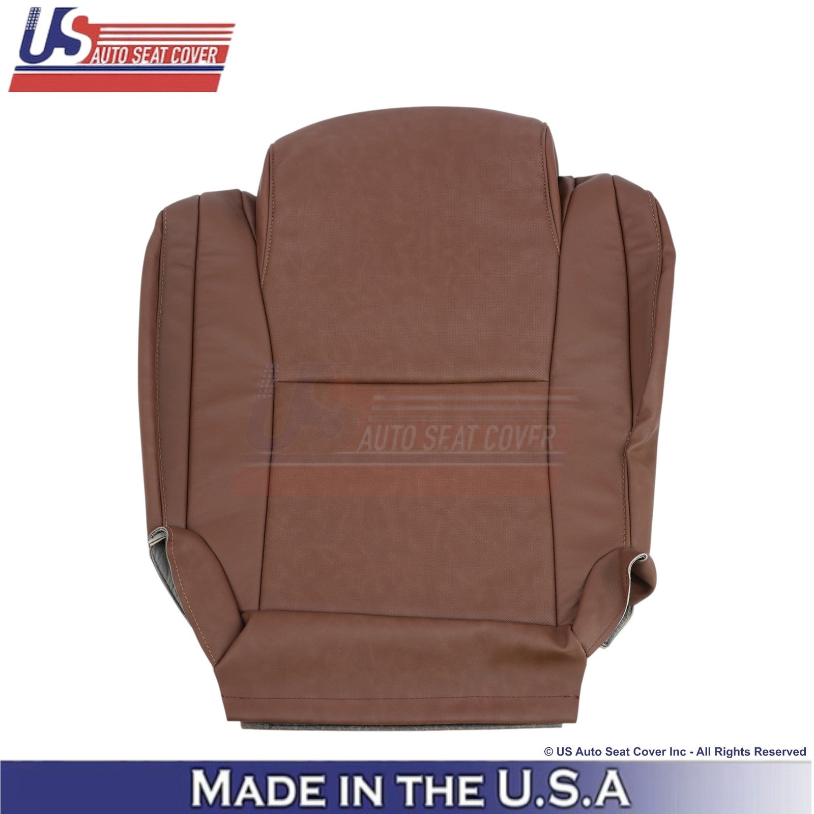 2007-2013 For Toyota Tundra Leather Perf. Passenger Bottom Seat Cover Red Rock