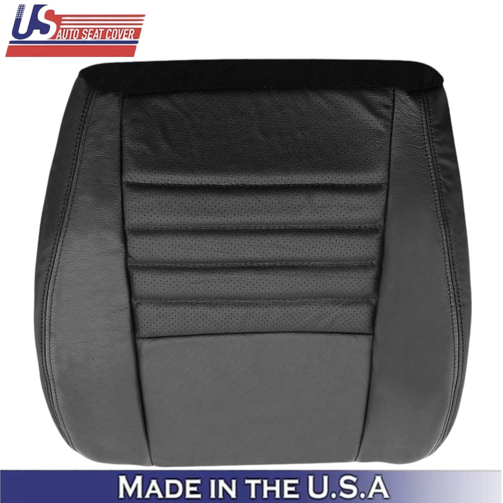 1999-2004 For Ford Mustang GT Leather Passenger Side Seat Covers Dark Charcoal