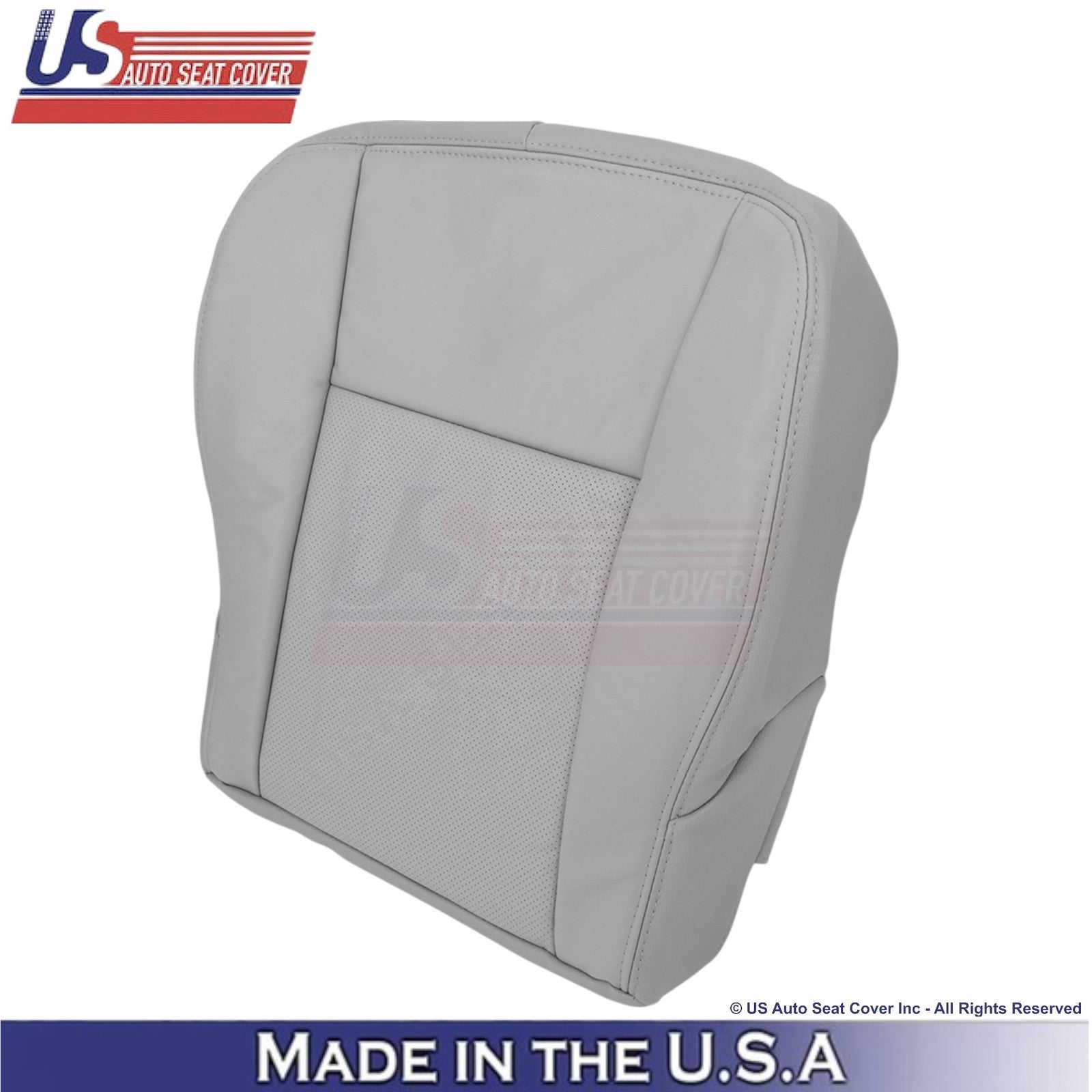 2003-2007 Fits Cadillac CTS Leather Driver Top & Bottom Replacement Covers Gray