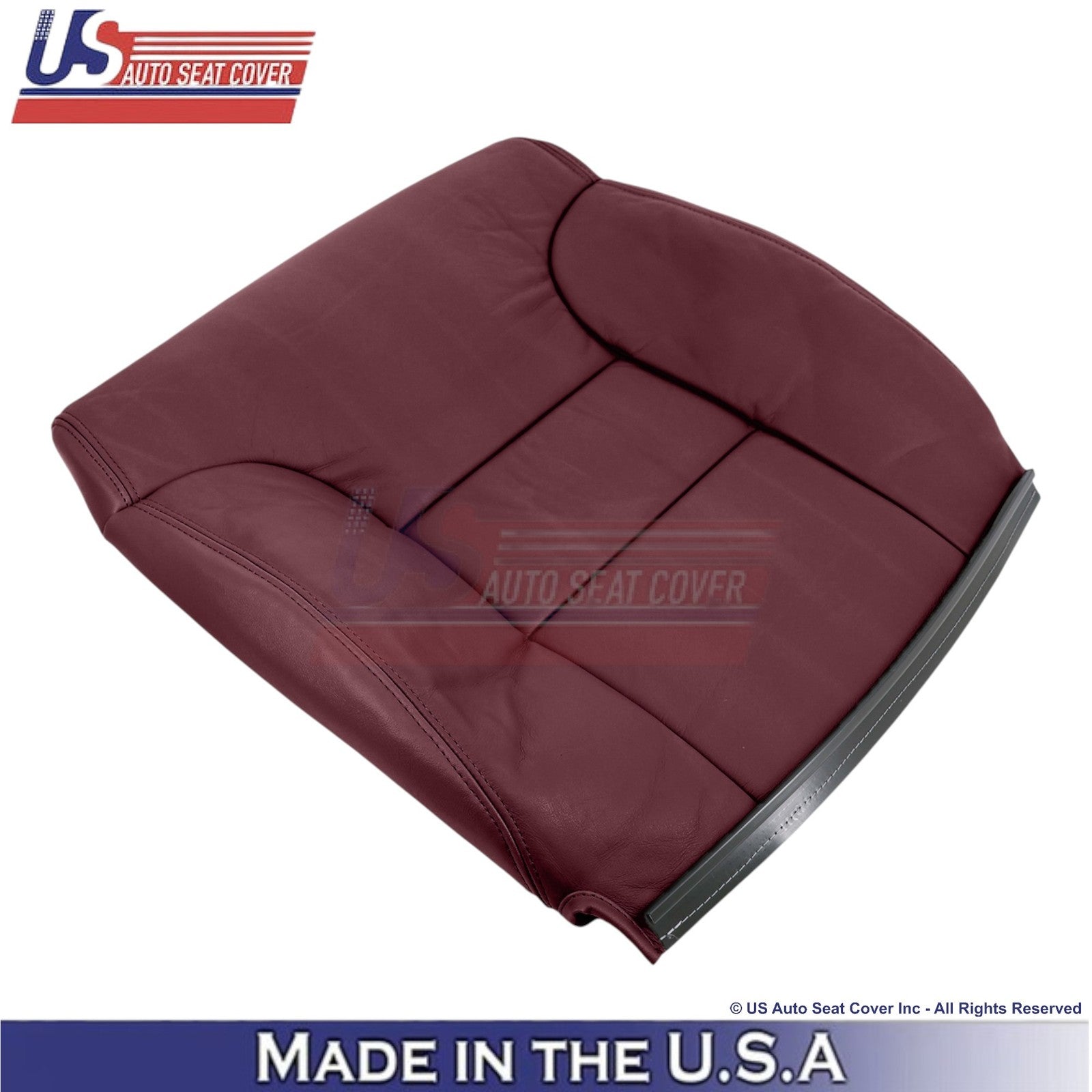 1995-1999 For Chevy Suburban Leatherette Passenger Side Seat Covers Ruby Red