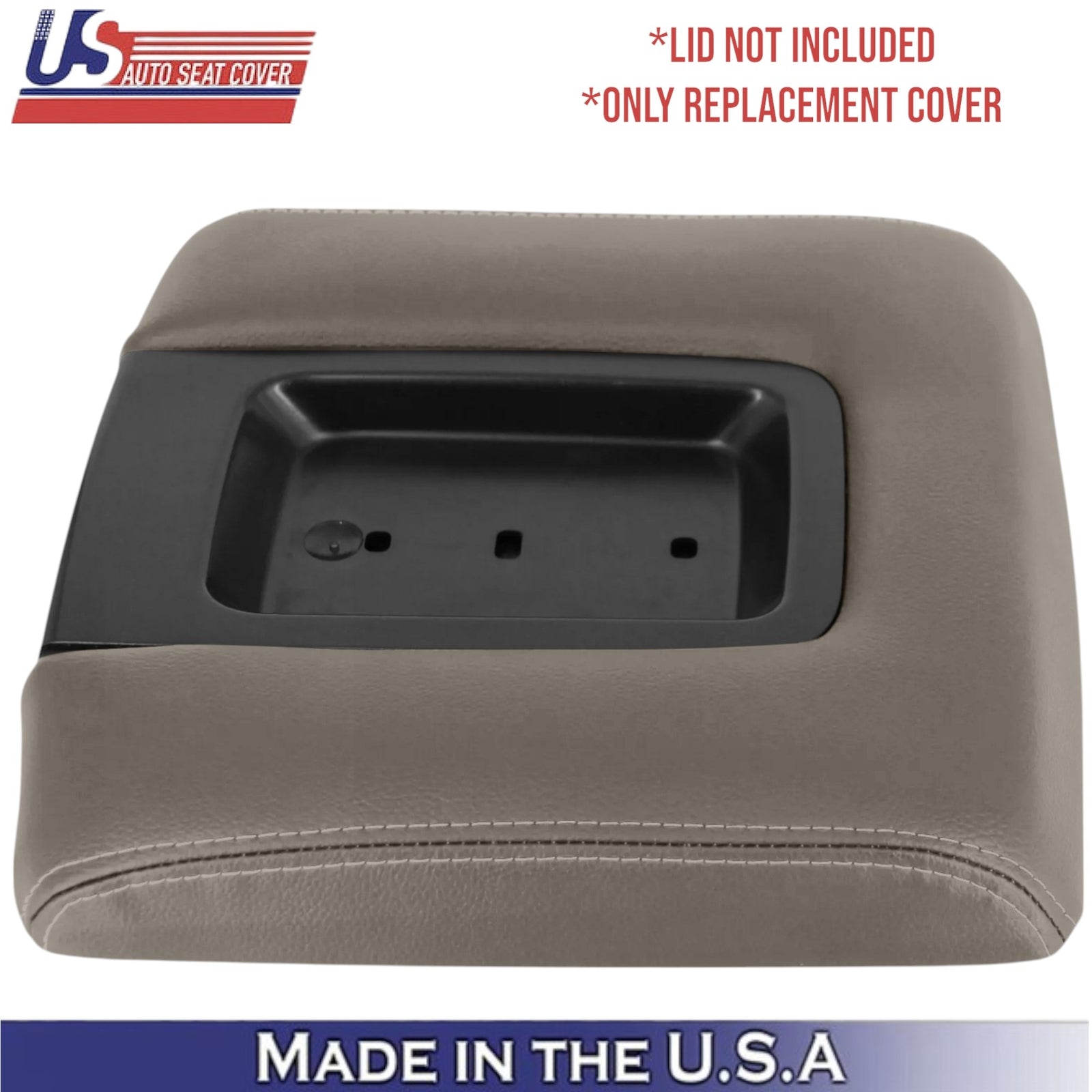 2014-2019 For Chevy Silverado Leatherette Center Console Lid Cover Dune (Tan)