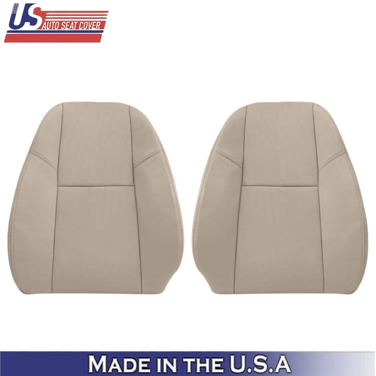2012-2014 For Chevy Silverado 1500 LTZ Genuine Leather Front Seat Covers Tan