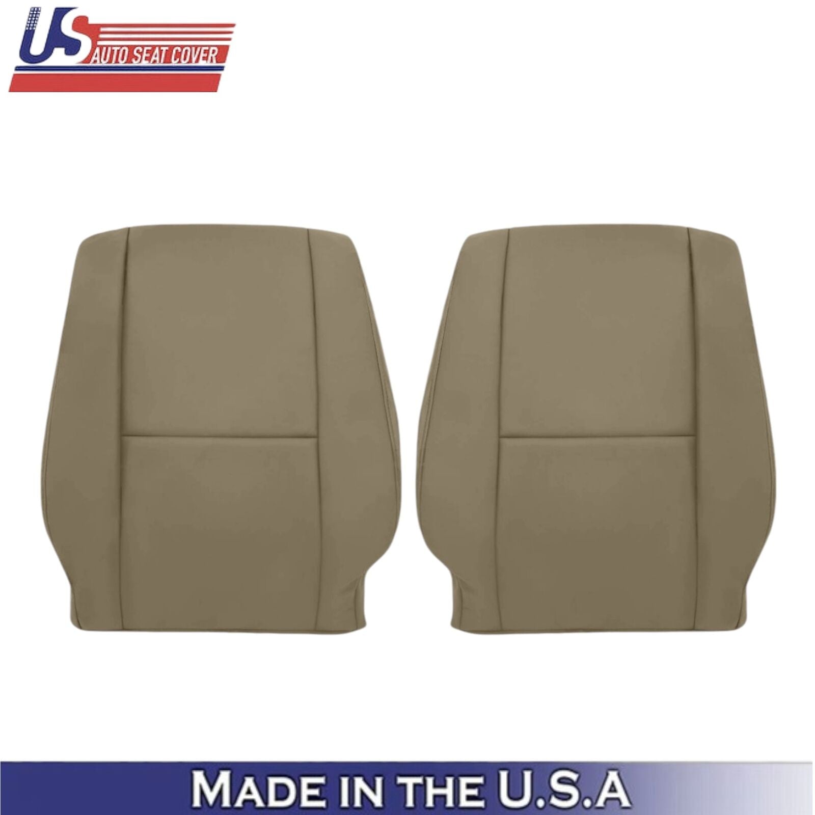 2005-2007 For Toyota Sequoia Genuine Leather Front Replacement Covers Oak Tan