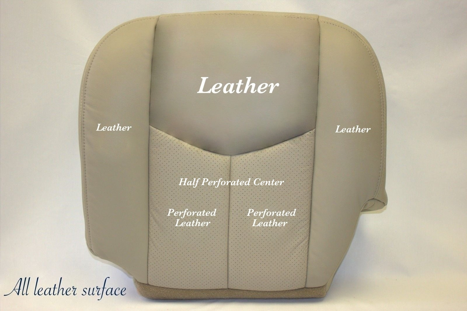 2003 - 2006 Cadillac Escalade ESV & EXT Leather Driver Bottom Seat Cover in Tan