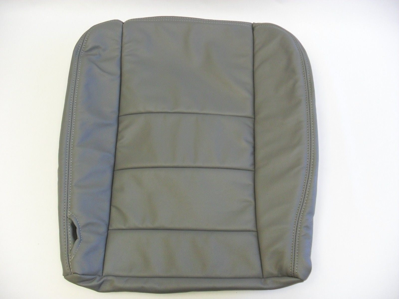2002 to 2007 Ford F250 F350 Lariat passenger Bottom Leather Seat Cover Gray Med