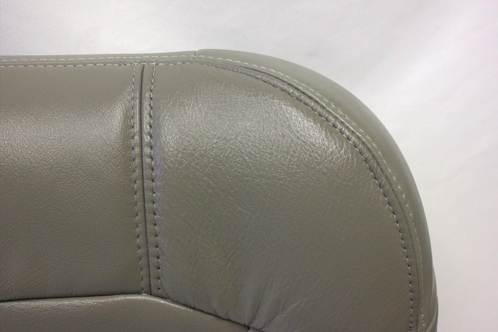 1999 -02 Silverado Driver Bottom Replacement Leather Seat Cover Pewter Gray