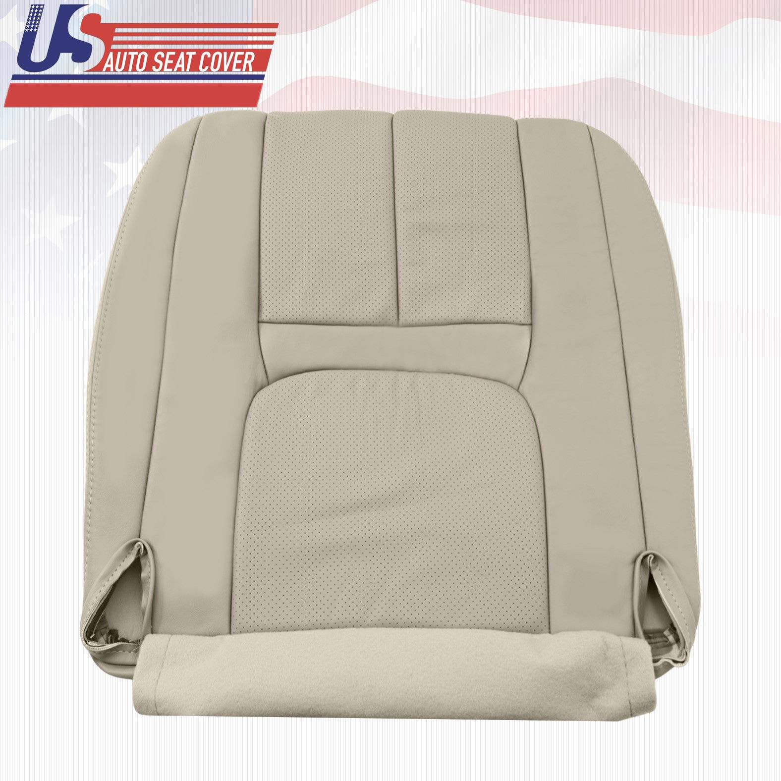 1999-2000 Cadillac Escalade Driver Bottom Perforated Leather Seat cover ShaleTan