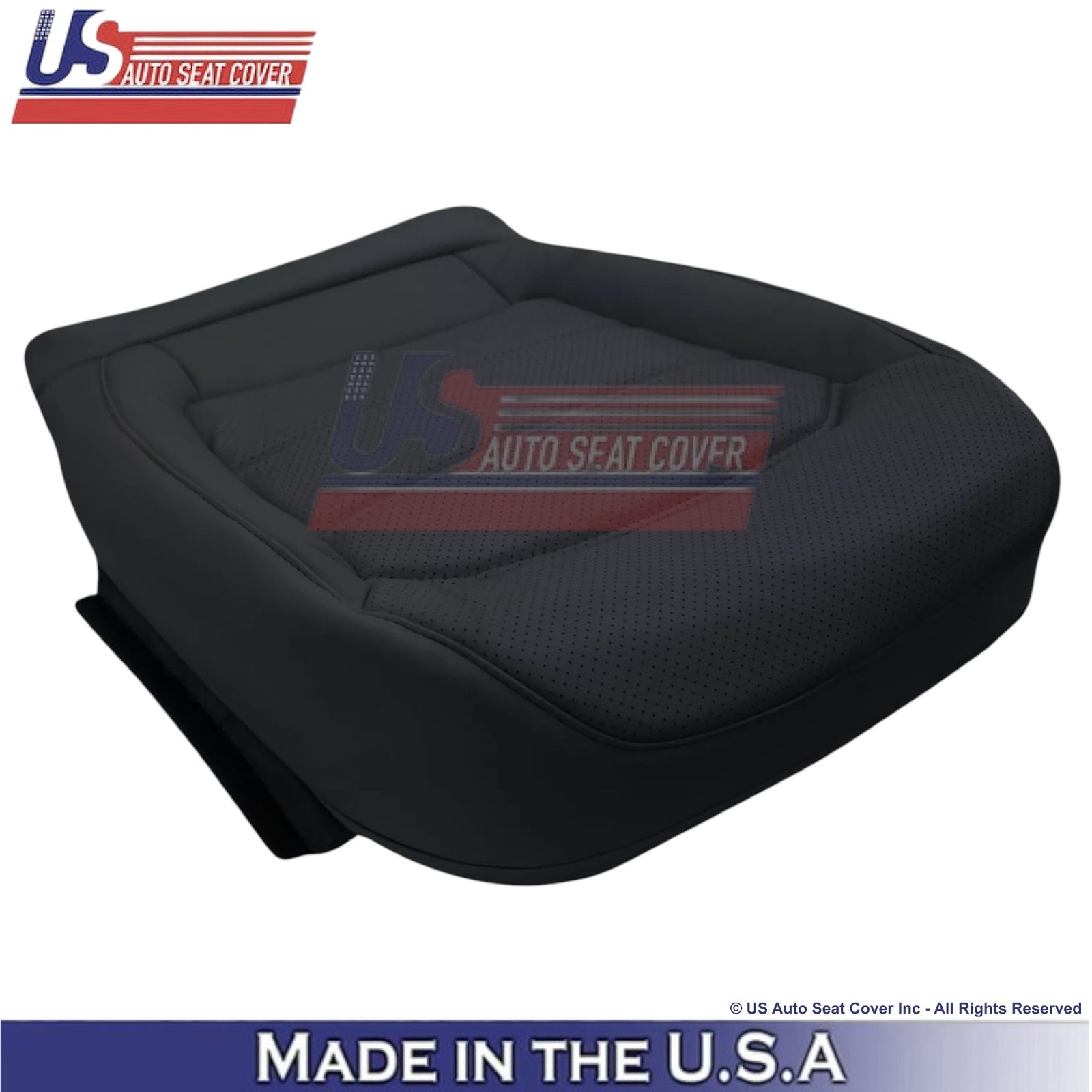 2012-2020 For Volkswagen Passat Genuine Leather Driver Bottom Seat Cover Black