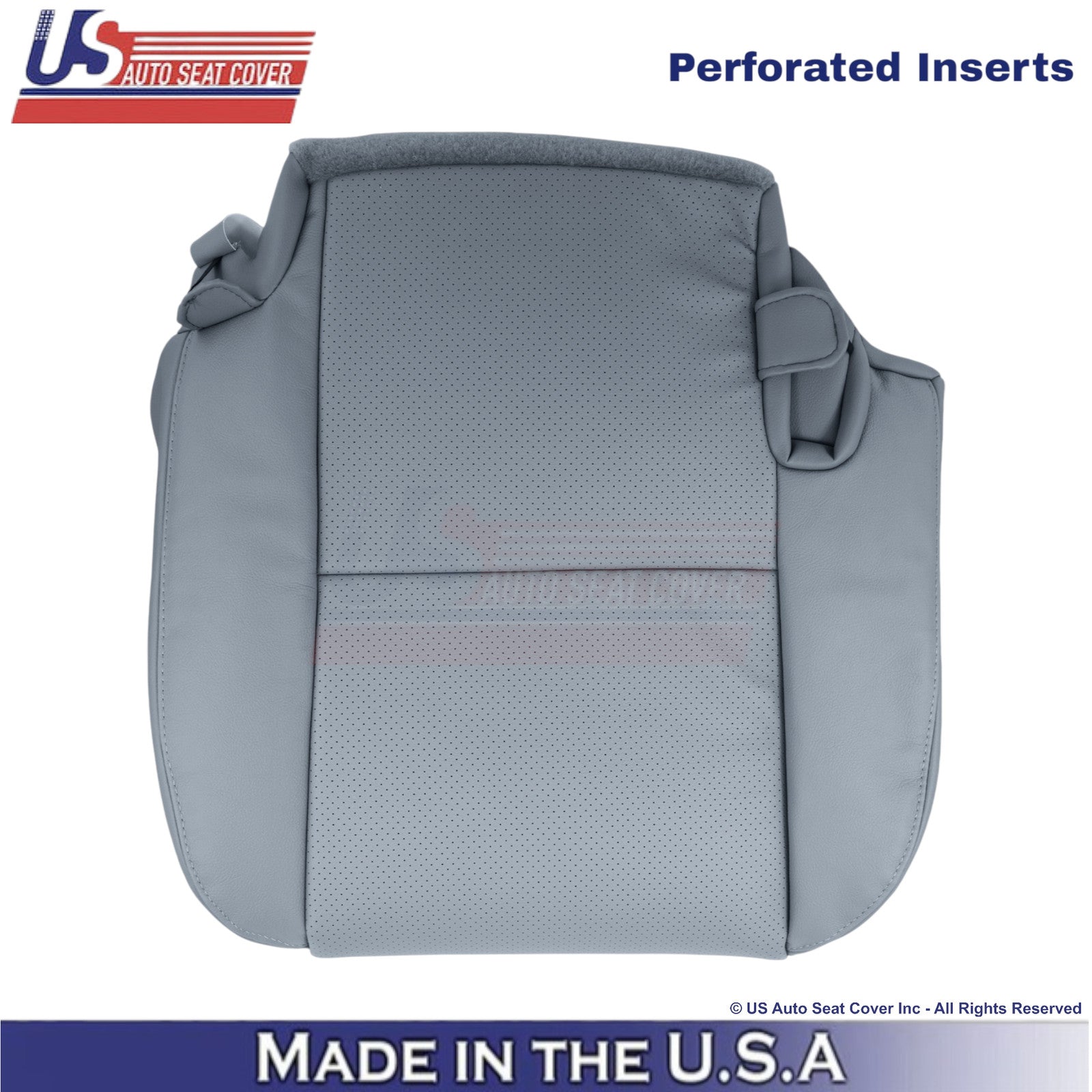 2008-2014 For Toyota Sequoia Leather Perf. Rear Right Bottom Seat Cover Graphite