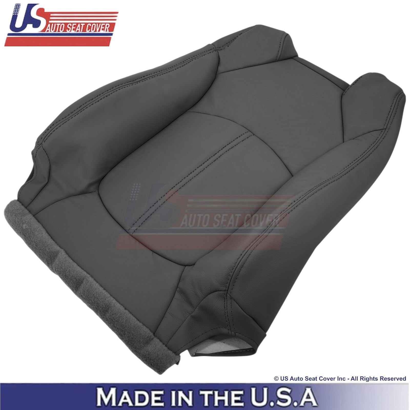 2013-2016 Fits GMC Acadia Leatherette Front Replacement Seat Covers Ebony Black