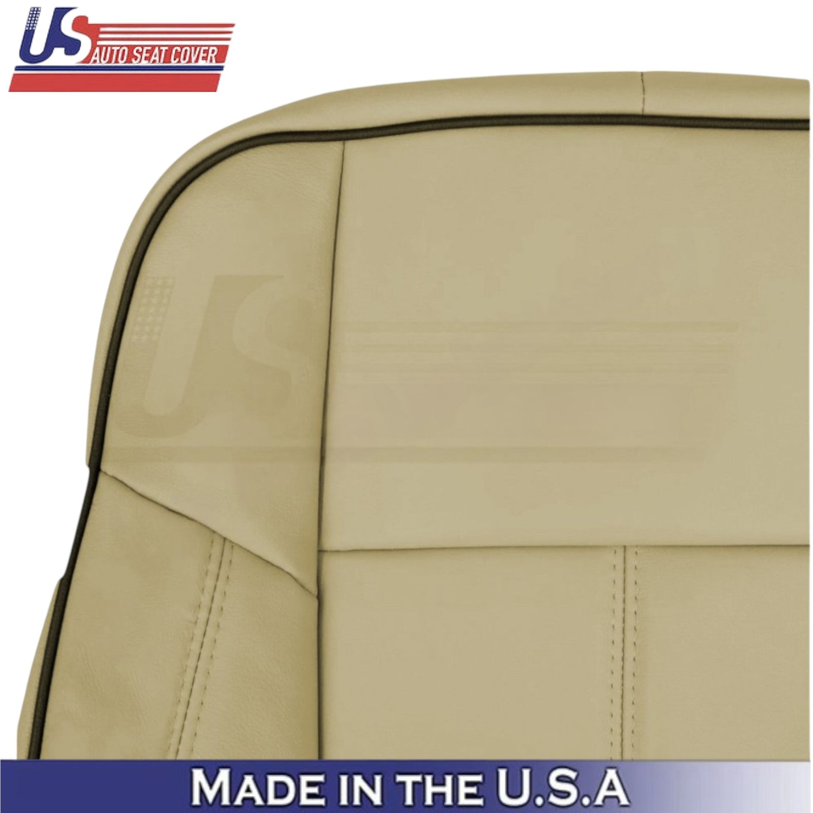 2006-2010 For Hummer H3 Leatherette Passenger Top Seat Cover Light Cashmere Tan