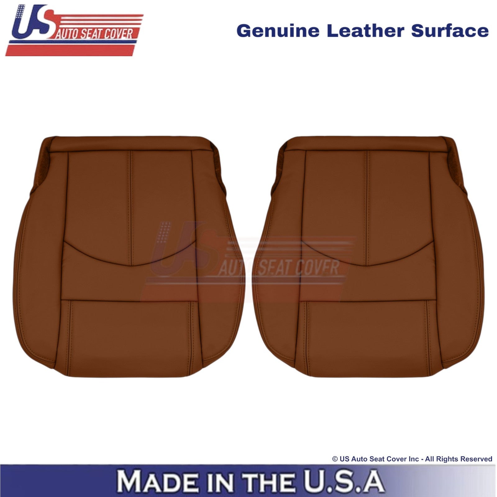 2013-2014 Fits Chevy Traverse Genuine Leather Front Bottom Seat Covers Mojave
