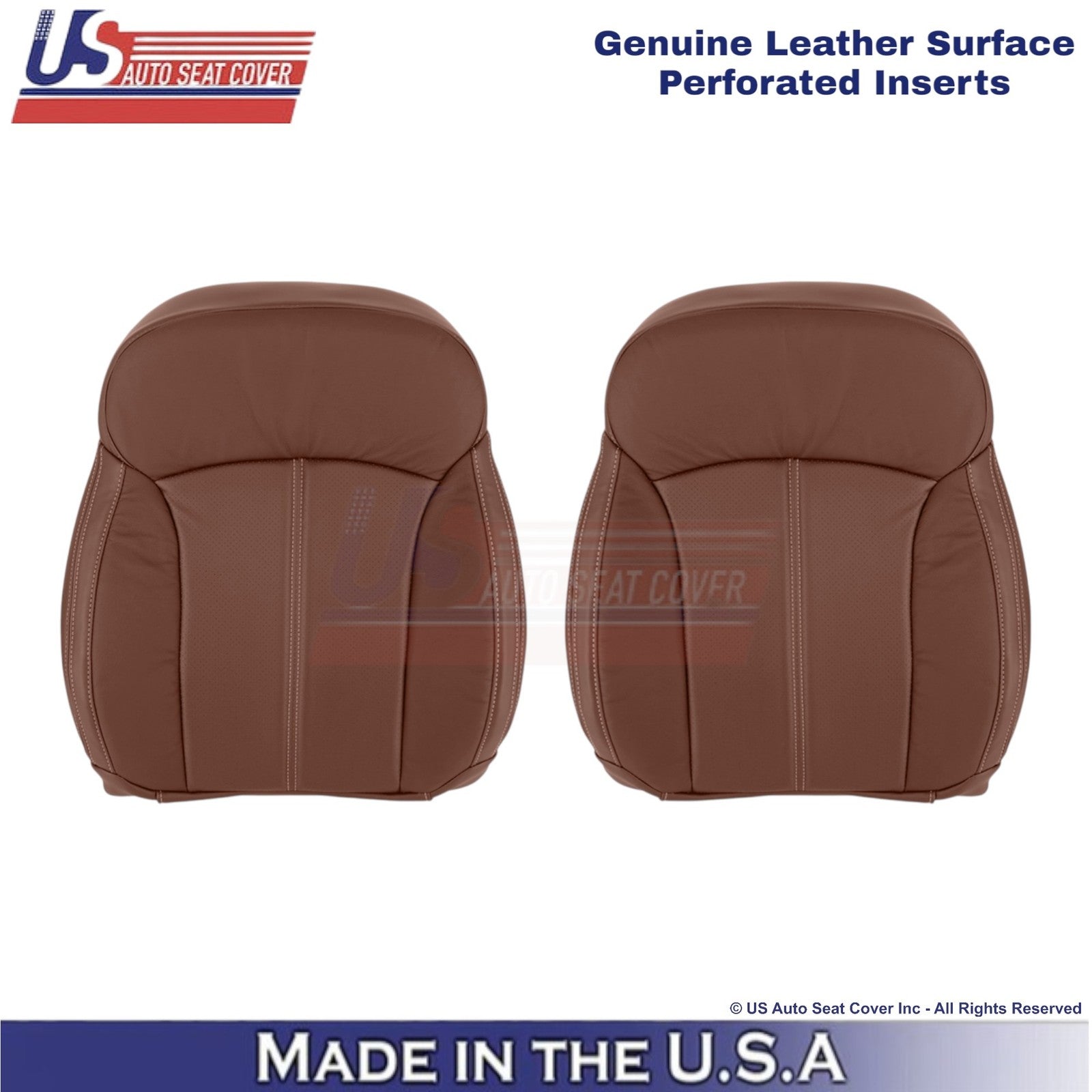 2017-2018 Fits Subaru Forester Touring Genuine Leather Top Seat Covers Saddle
