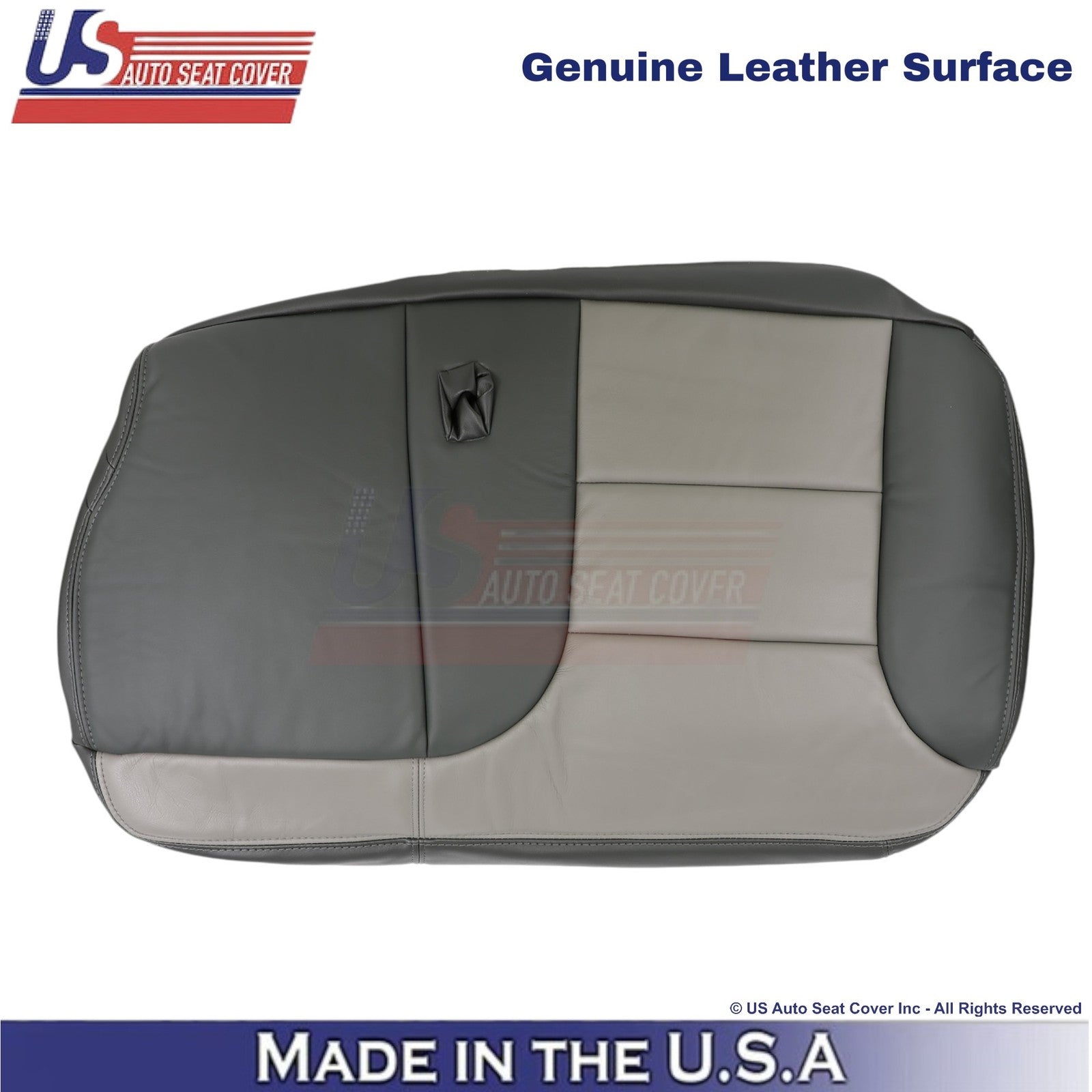 1999-2000 For Chevy Tahoe Genuine Leather Rear Driver Bottom Cover 2-Tone Gray