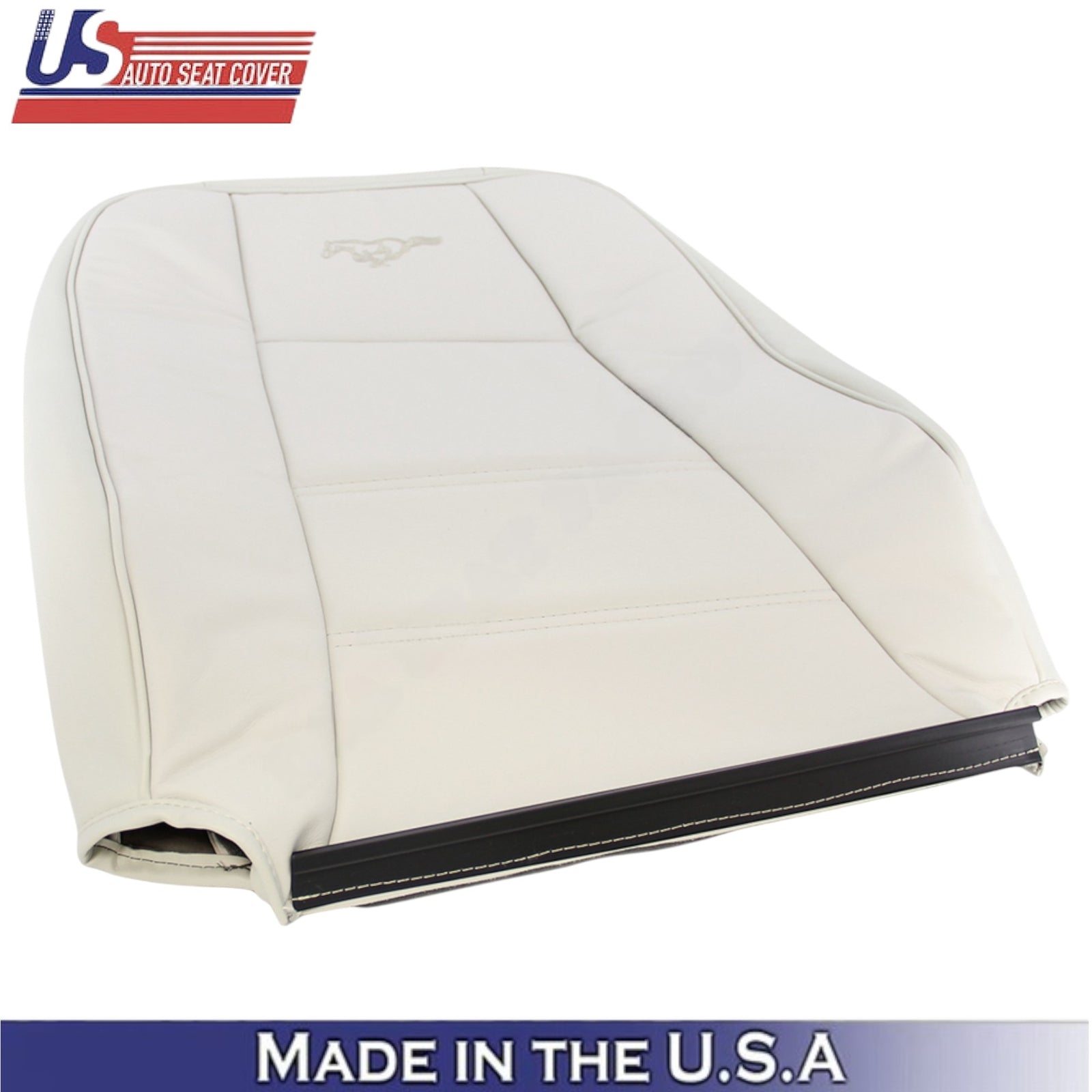 1999-2004 For Ford Mustang V6 Leatherette Front Replacement Covers Oxford White