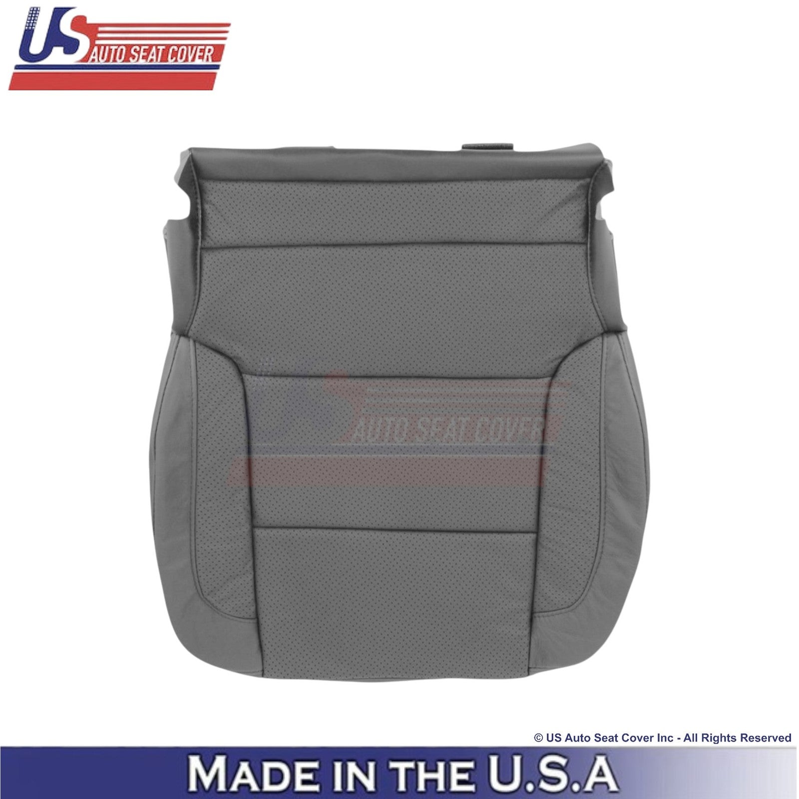 2014-2019 For Chevy Silverado 1500 LT LS Leatherette Perf Front Covers Gray