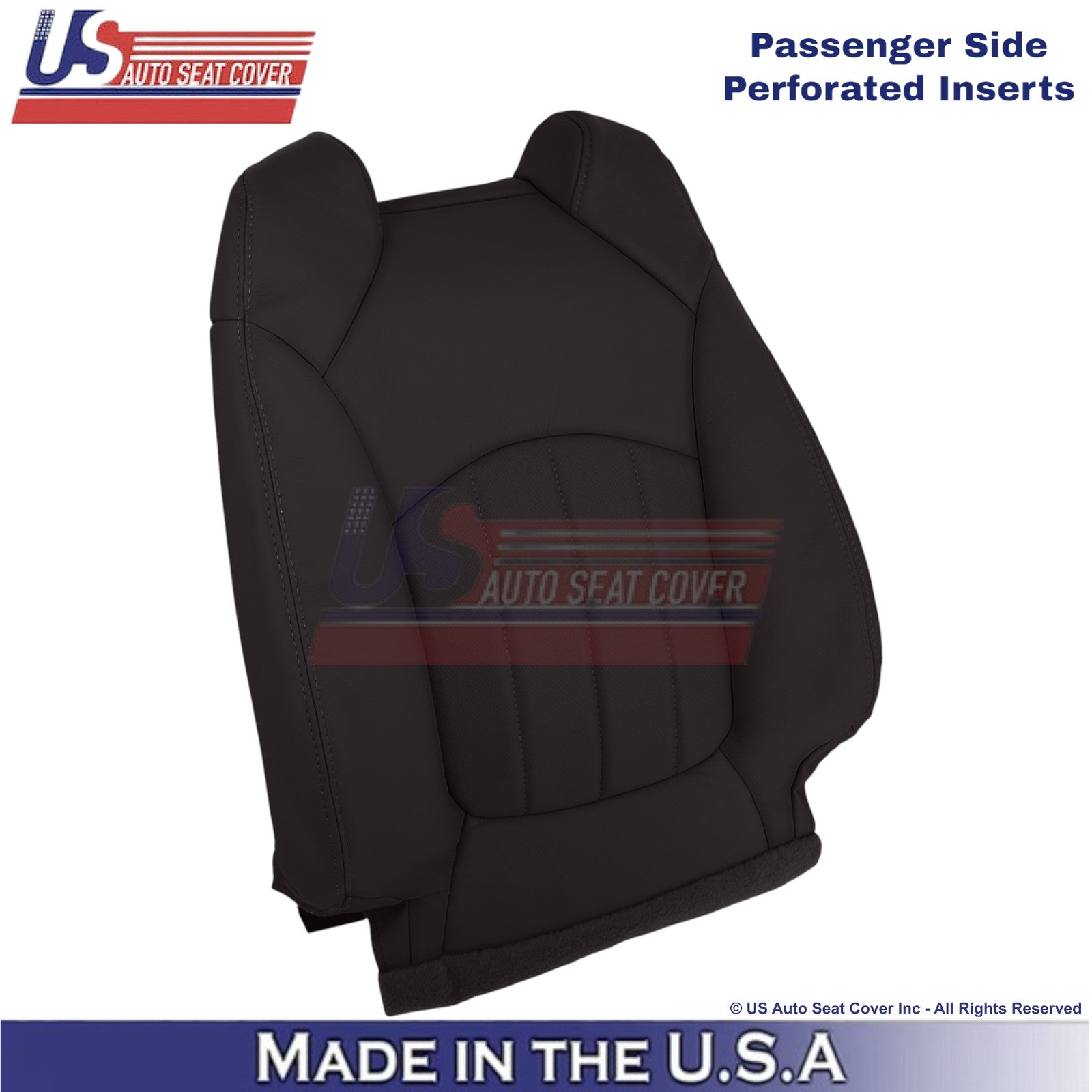 2013-2017 For Buick Enclave Leather Passenger Top Replacement Seat Cover Cocoa