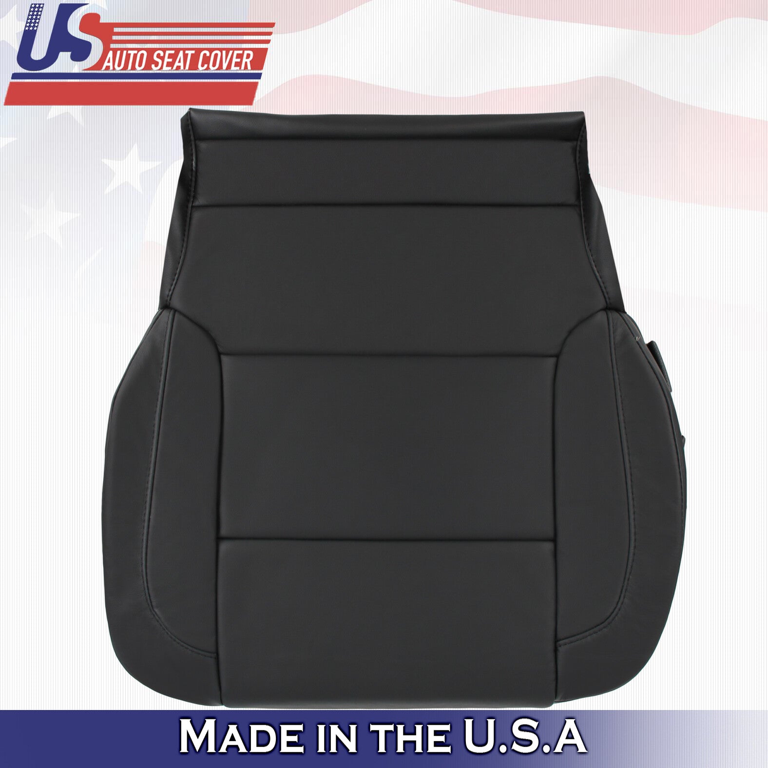 2019 For Chevy Silverado 2500 3500 2x Top & 2x Bottom Leather Seat Covers Black