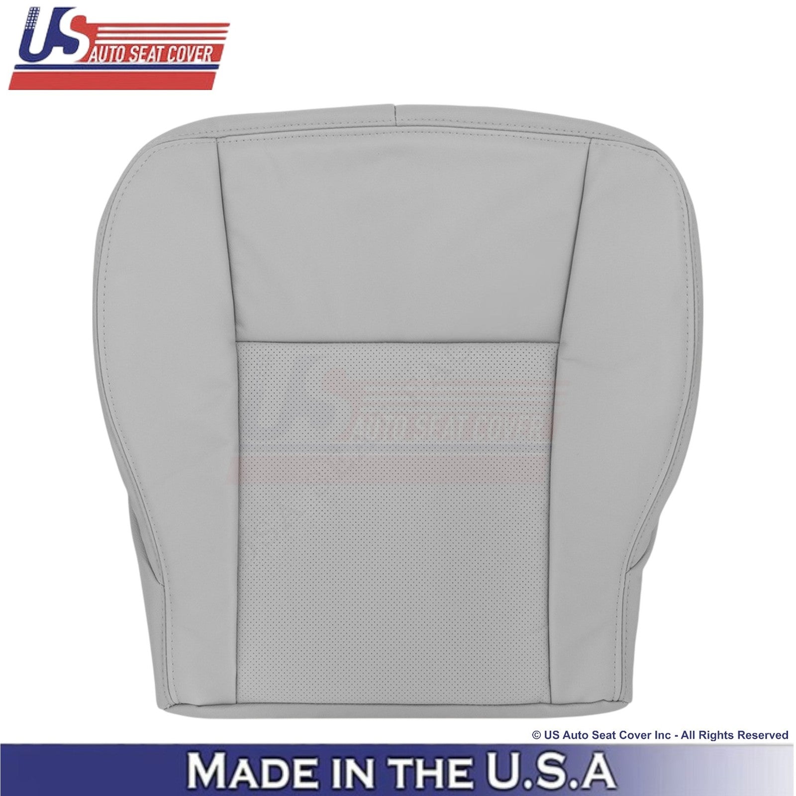 2003-2007 Fits Cadillac CTS Leather Front Bottom Replacement Seat Covers Gray