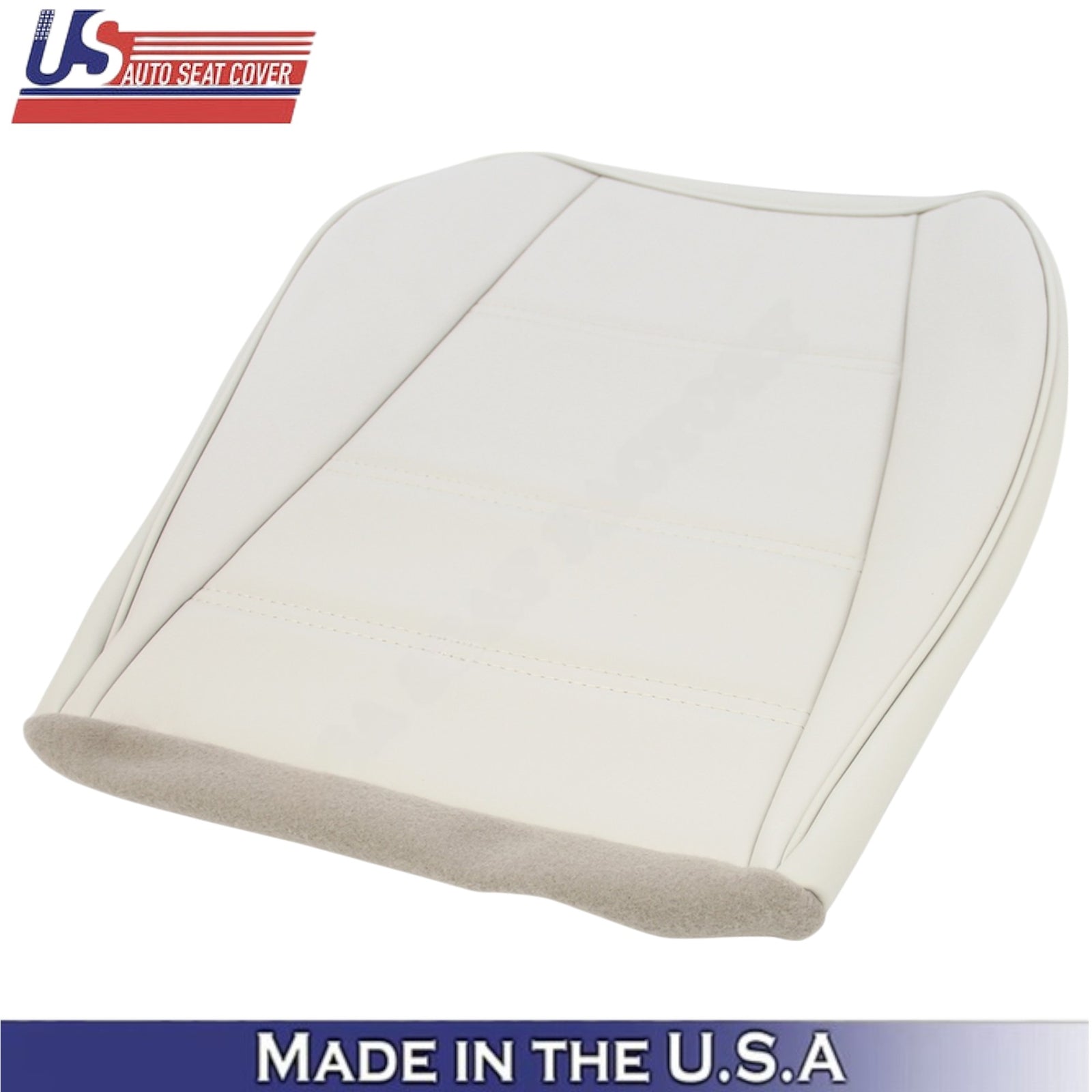 1999-2004 For Ford Mustang V6 Leatherette Driver Side Seat Covers Oxford White