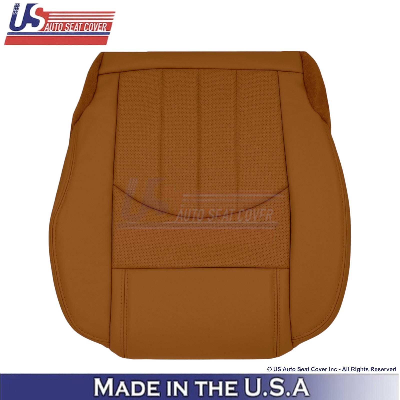 2013-2014 Fits Chevy Traverse Genuine Leather Perf. Front Seat Covers Mojave