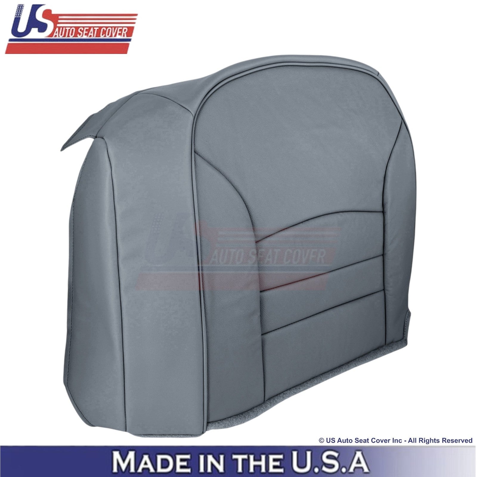 1998-2002 Fits Ford Crown Victoria Leatherette Driver Bottom Seat Cover Gray