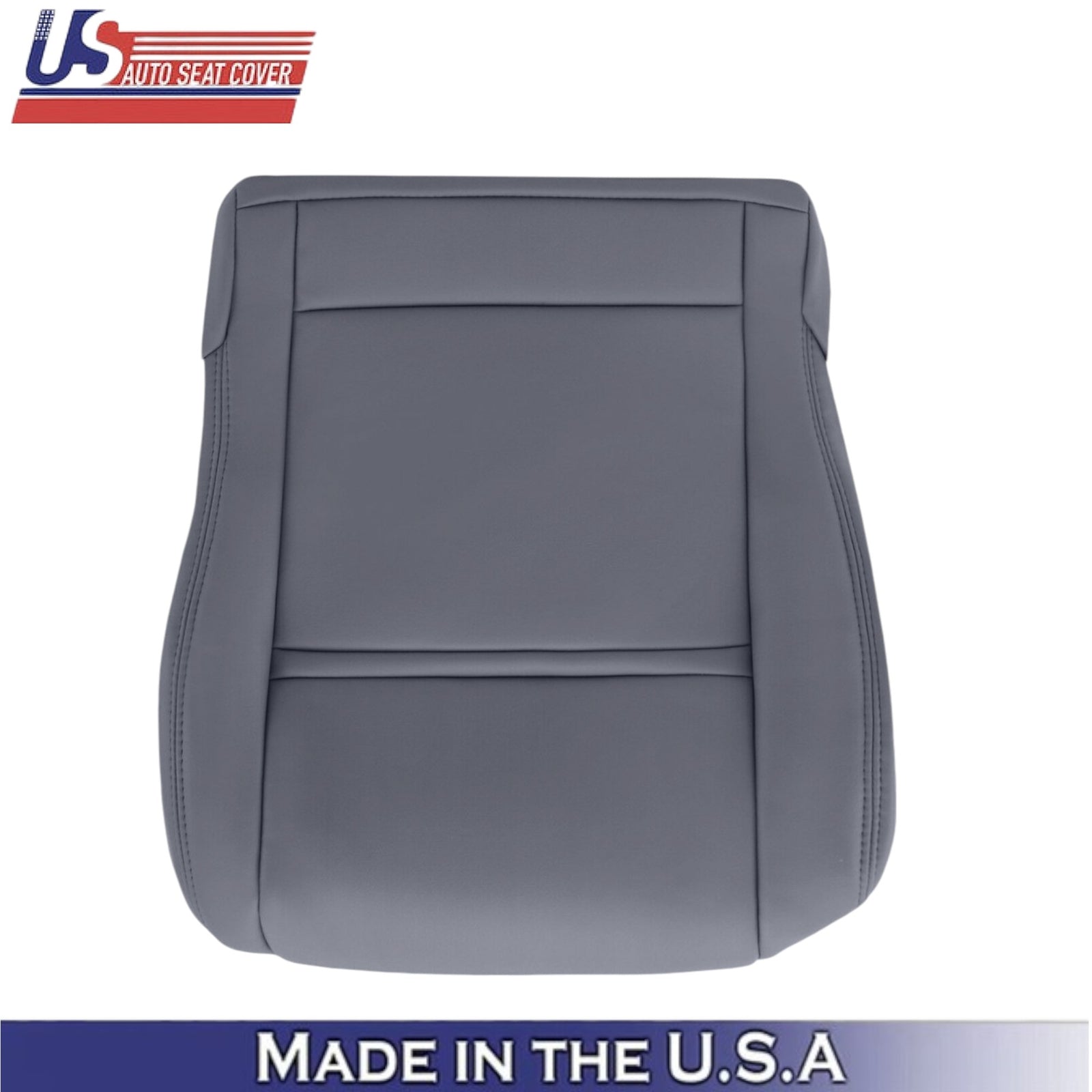 1990-1997 For Toyota Land Cruiser Leather Driver Bottom Seat Cover Bluish Gray