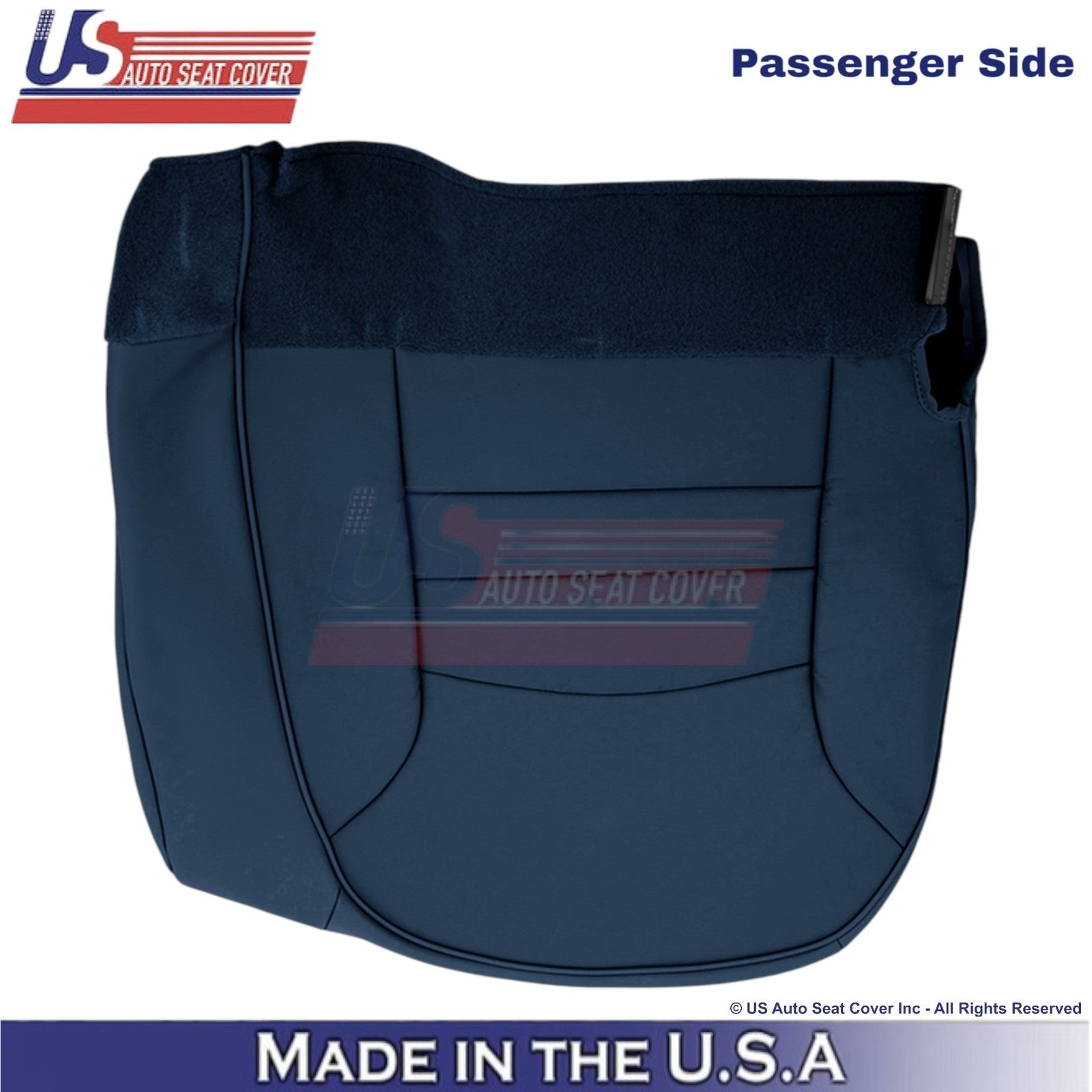 1998-2002 For Ford Crown Victoria Leatherette Passenger Bottom Covers Dark Denim