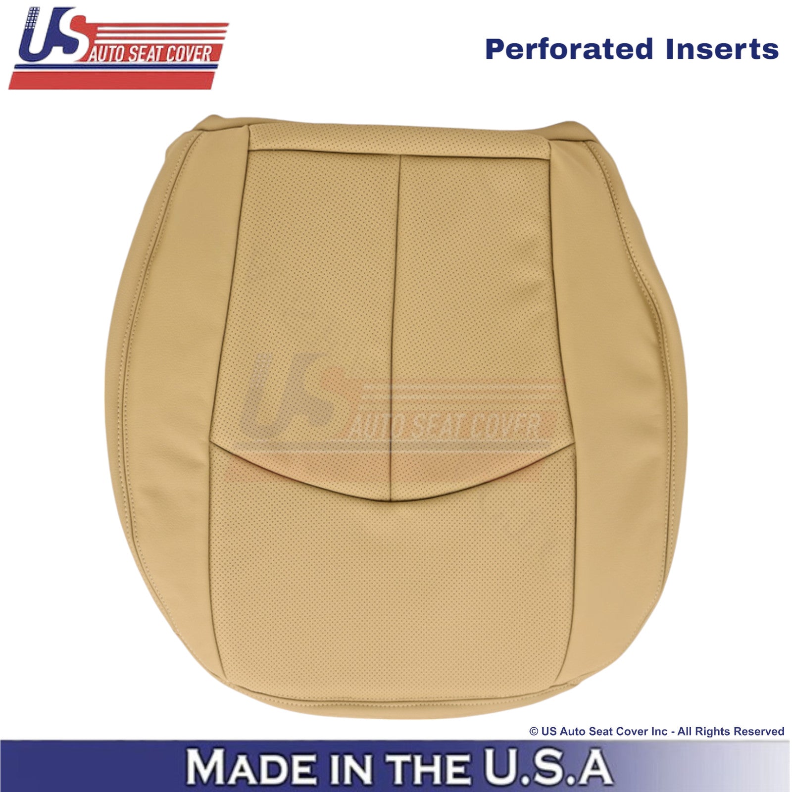 2002-2009 For Mercedes-Benz E-Class Leather Passenger Bottom Seat Cover Tan