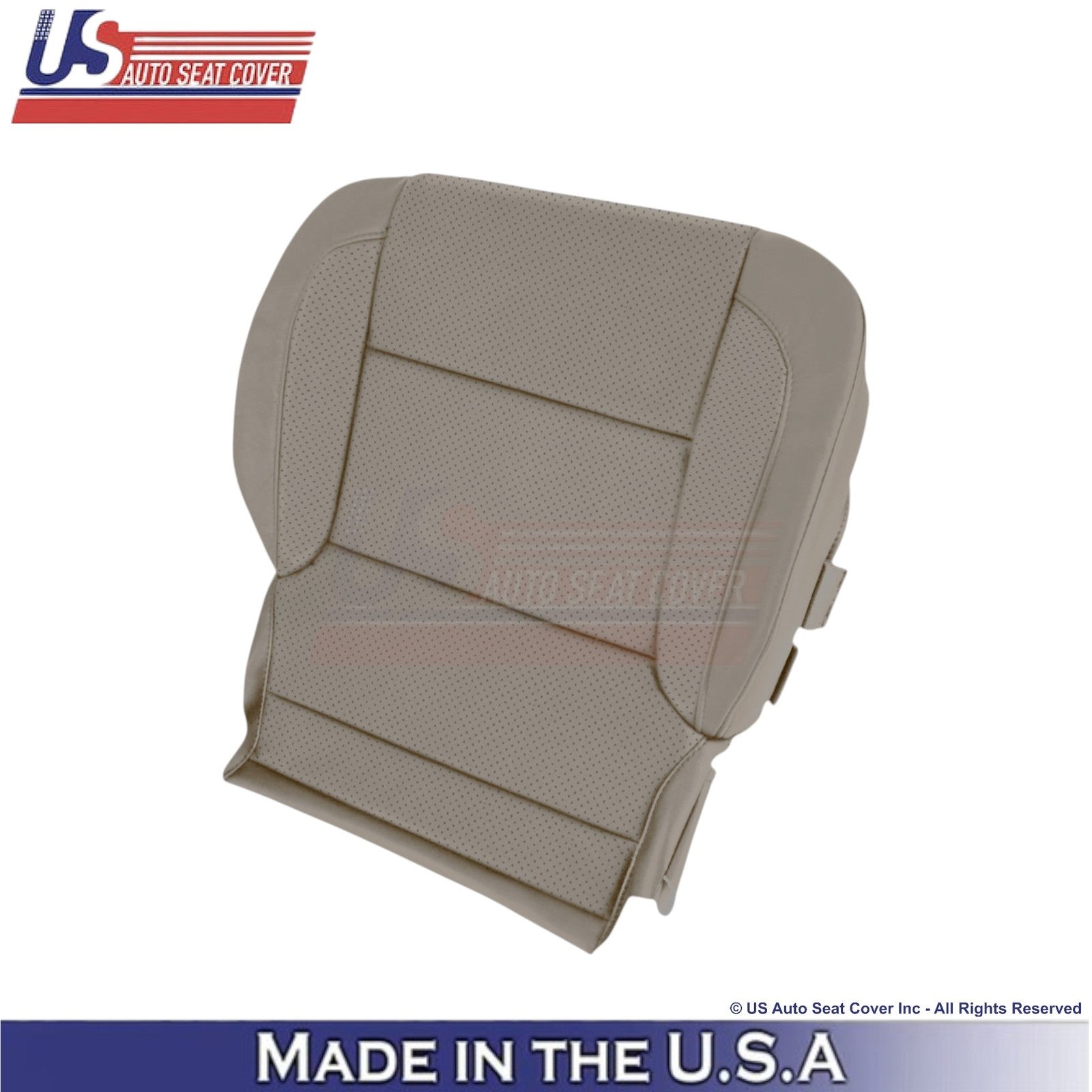 2014-2019 For Chevy Silverado 1500 LT LS Leather Perf Front Seat Covers Dune Tan