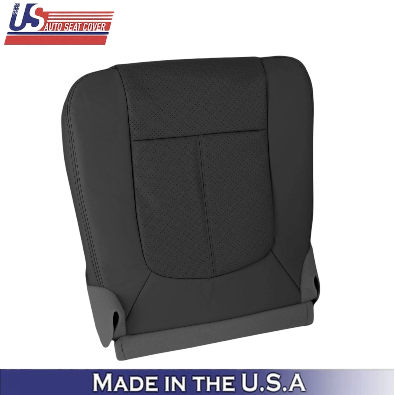 2011-2016 For Ford F250 F350 XL Leatherette Front Bottom Seat Covers Black
