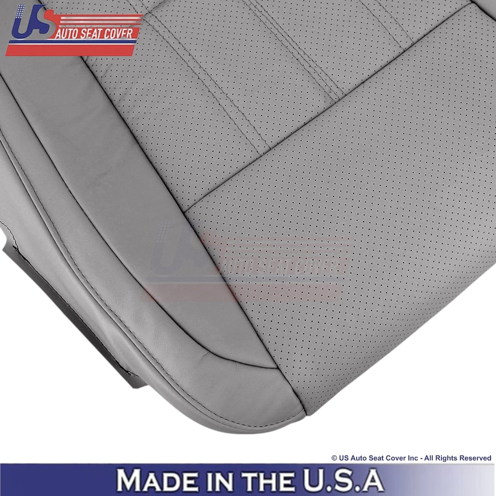 2016-2018 Fits Lexus ES 350 Leatherette Front Bottom Seat Covers Stratus Gray