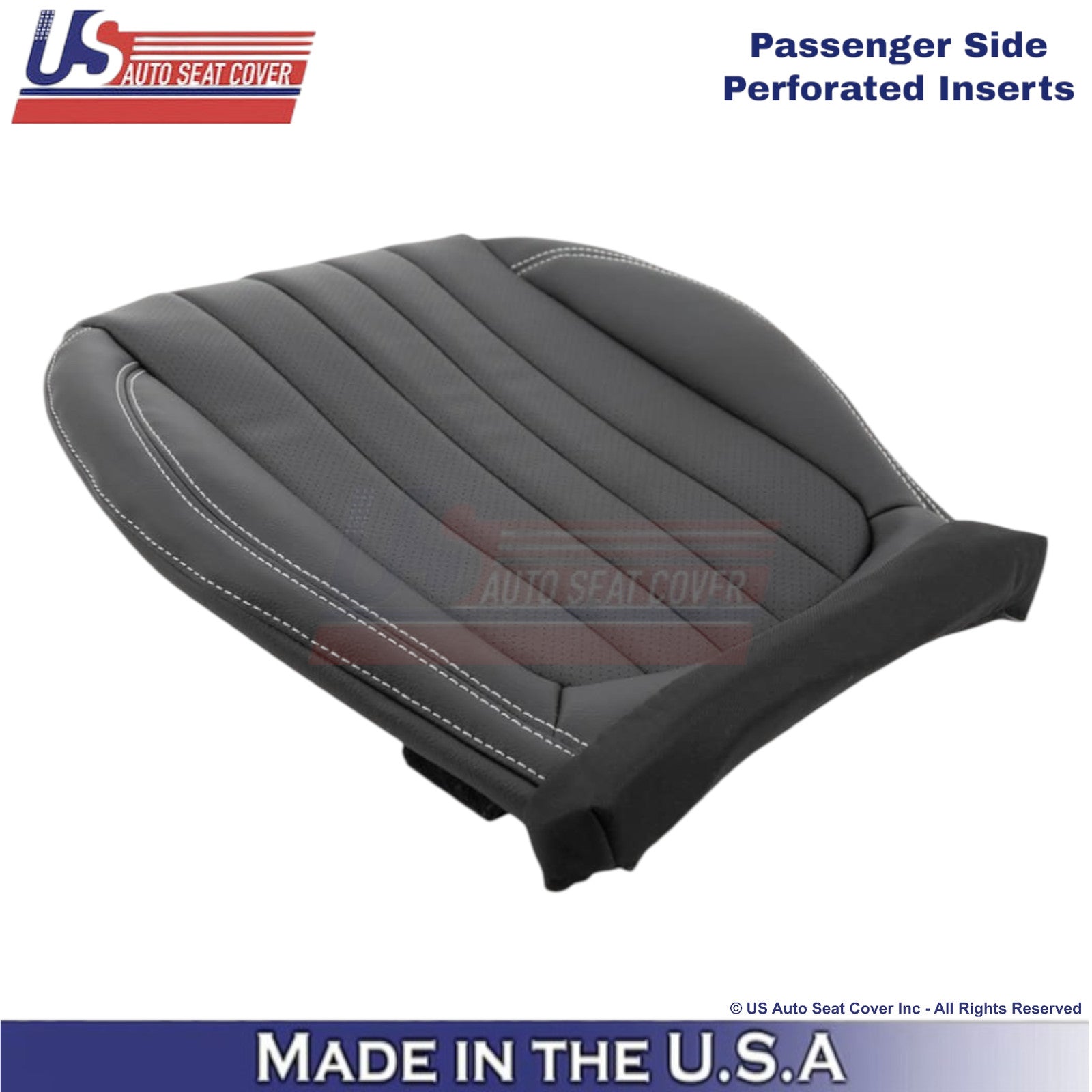 2017-2023 For Mercedes Benz E-Class Leather Passenger Bottom Covers Black