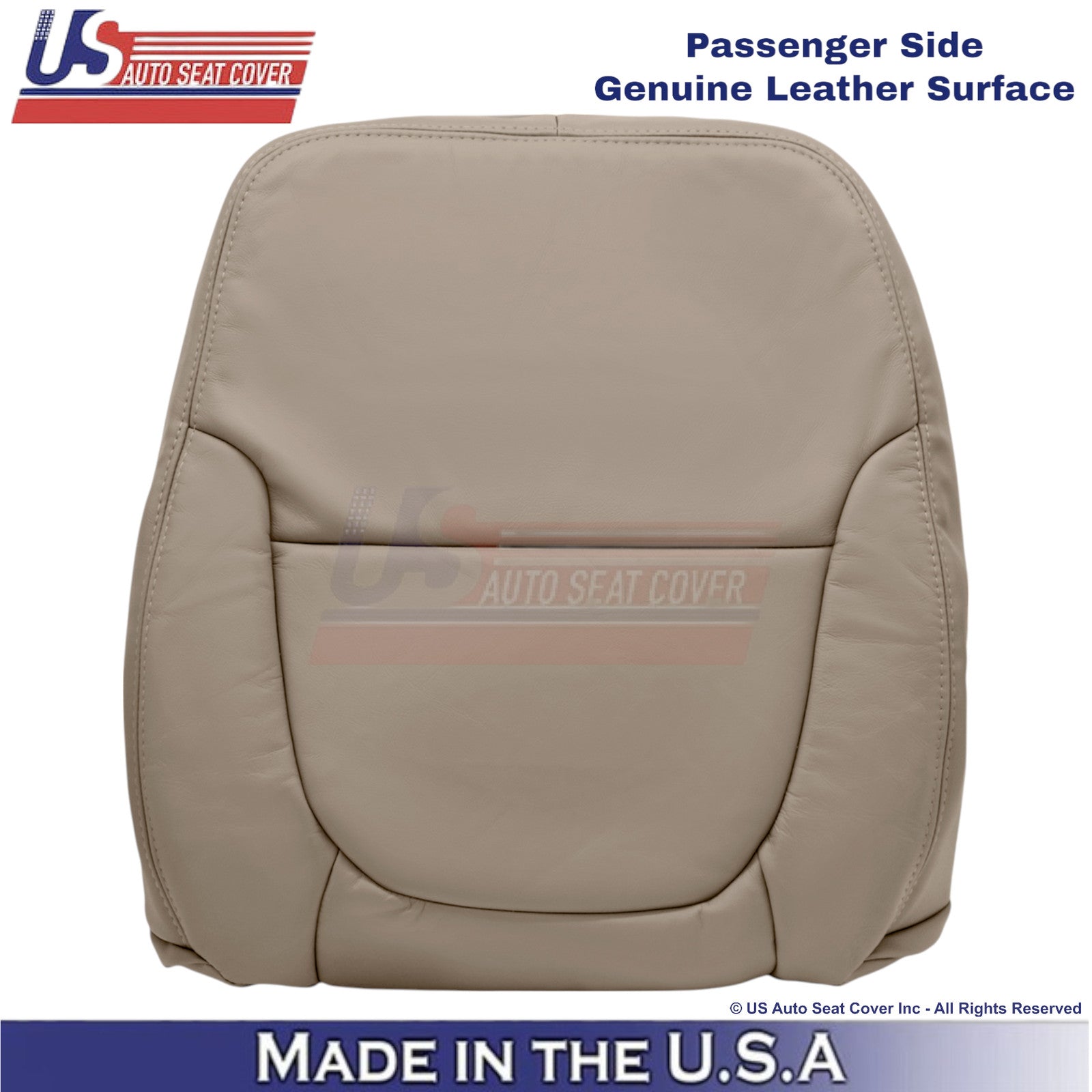 2001-2004 Fits Toyota Tundra Passenger Top Genuine Leather Replacement Cover Oak
