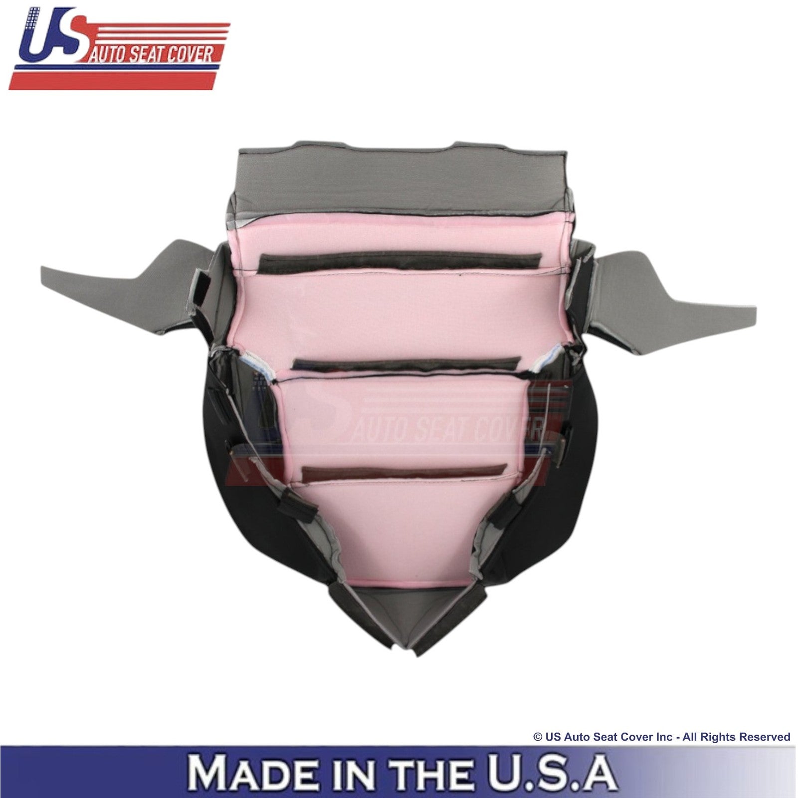 2014-2019 For Chevy Silverado 1500 LT LS Leatherette Front Seat Covers Jet Black