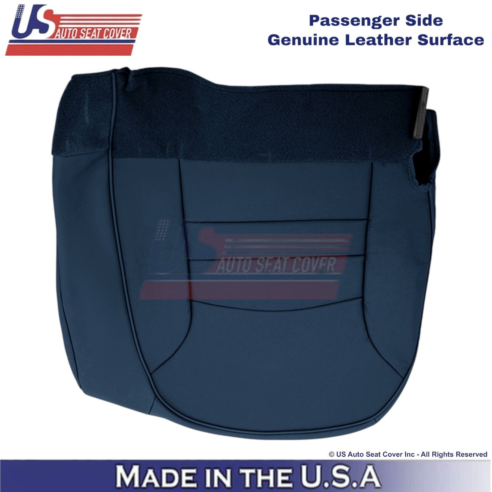1998-2002 For Ford Crown Victoria Genuine Leather Passenger Bottom Covers Denim