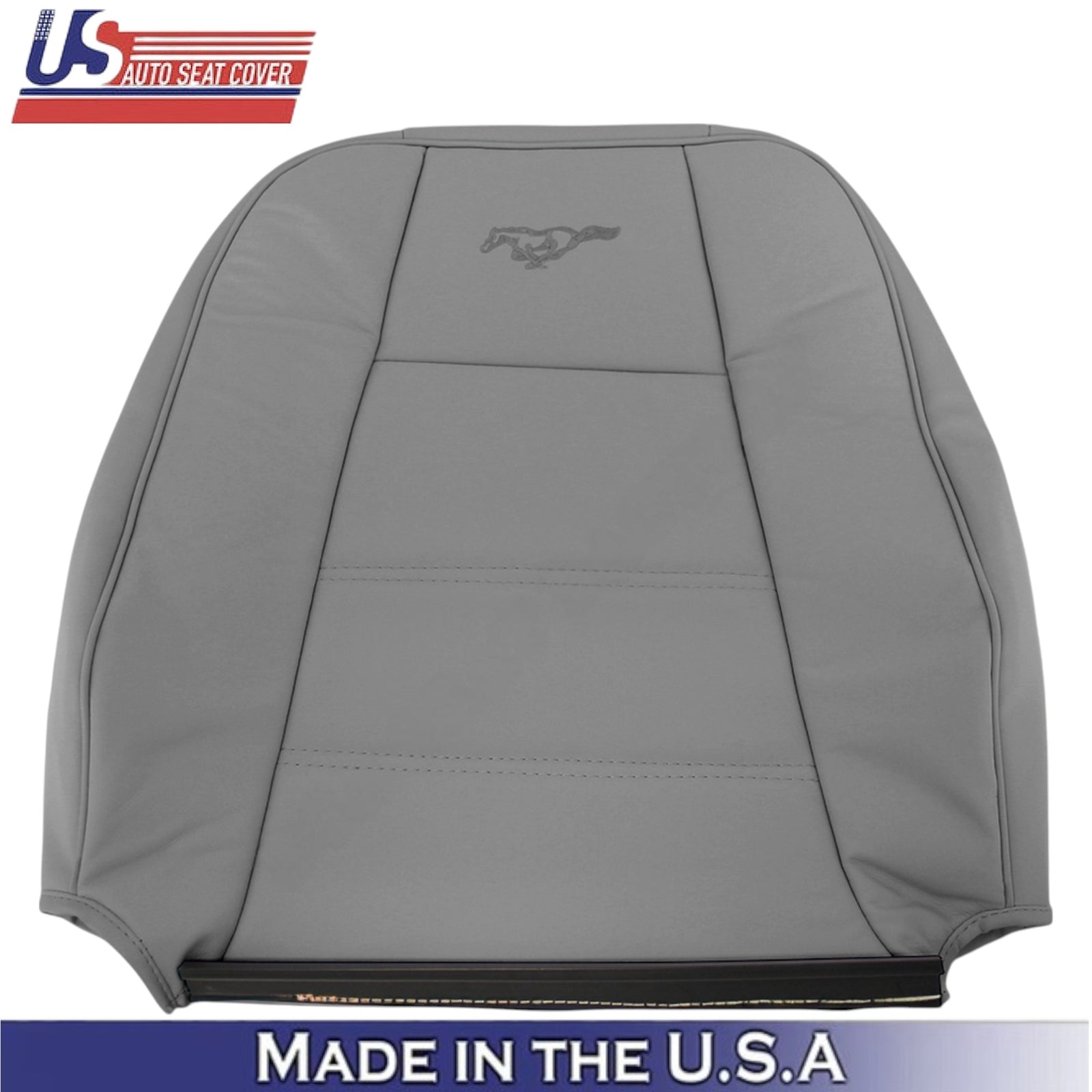 1999-2004 For Ford Mustang V6 Leatherette Front Seat Covers Medium Graphite Gray